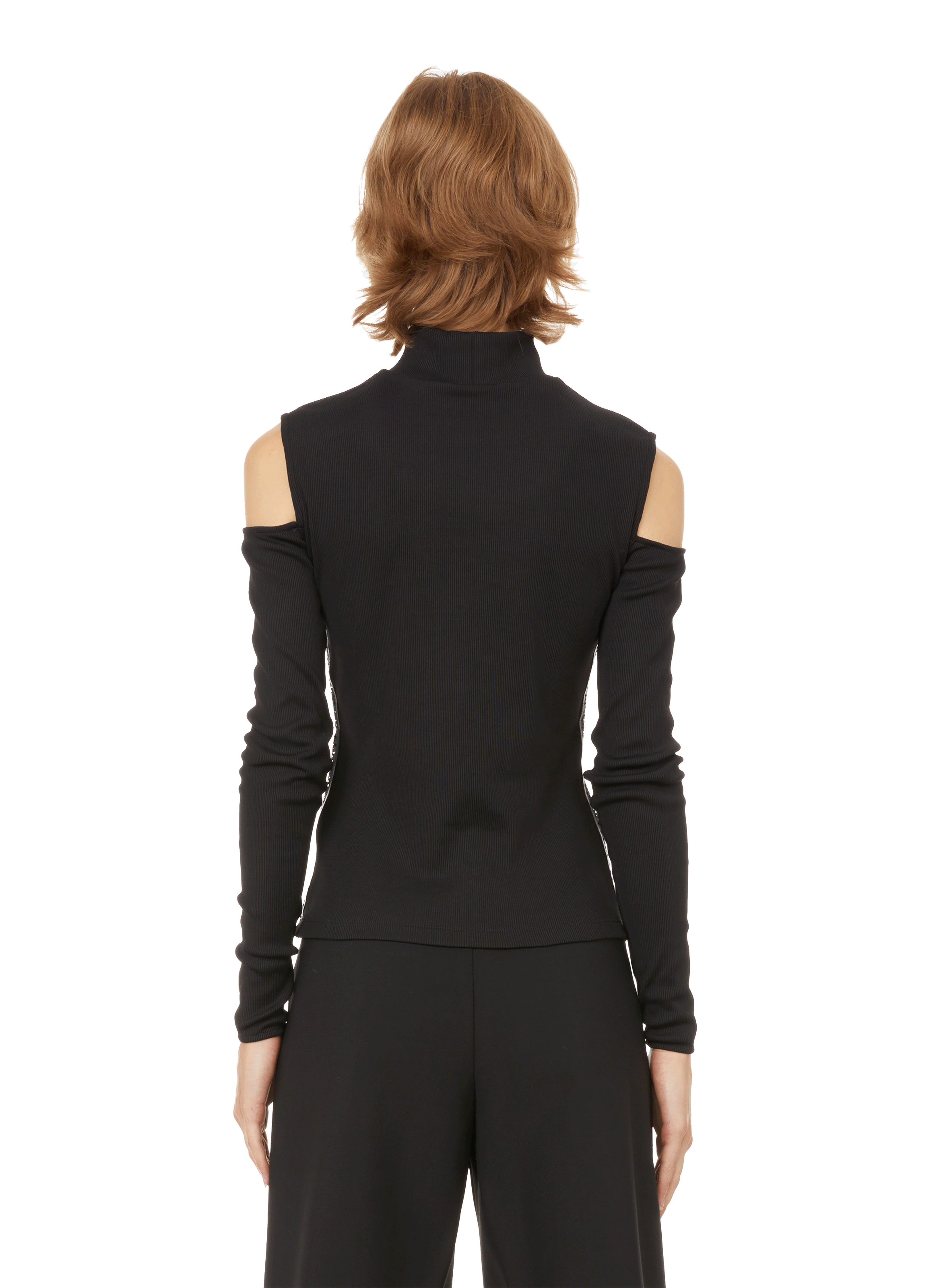 Top in due tessuti KOCHÉ Nero