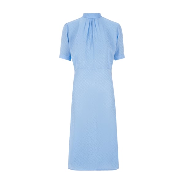 Givenchy Monogram Silk Dress In Blue
