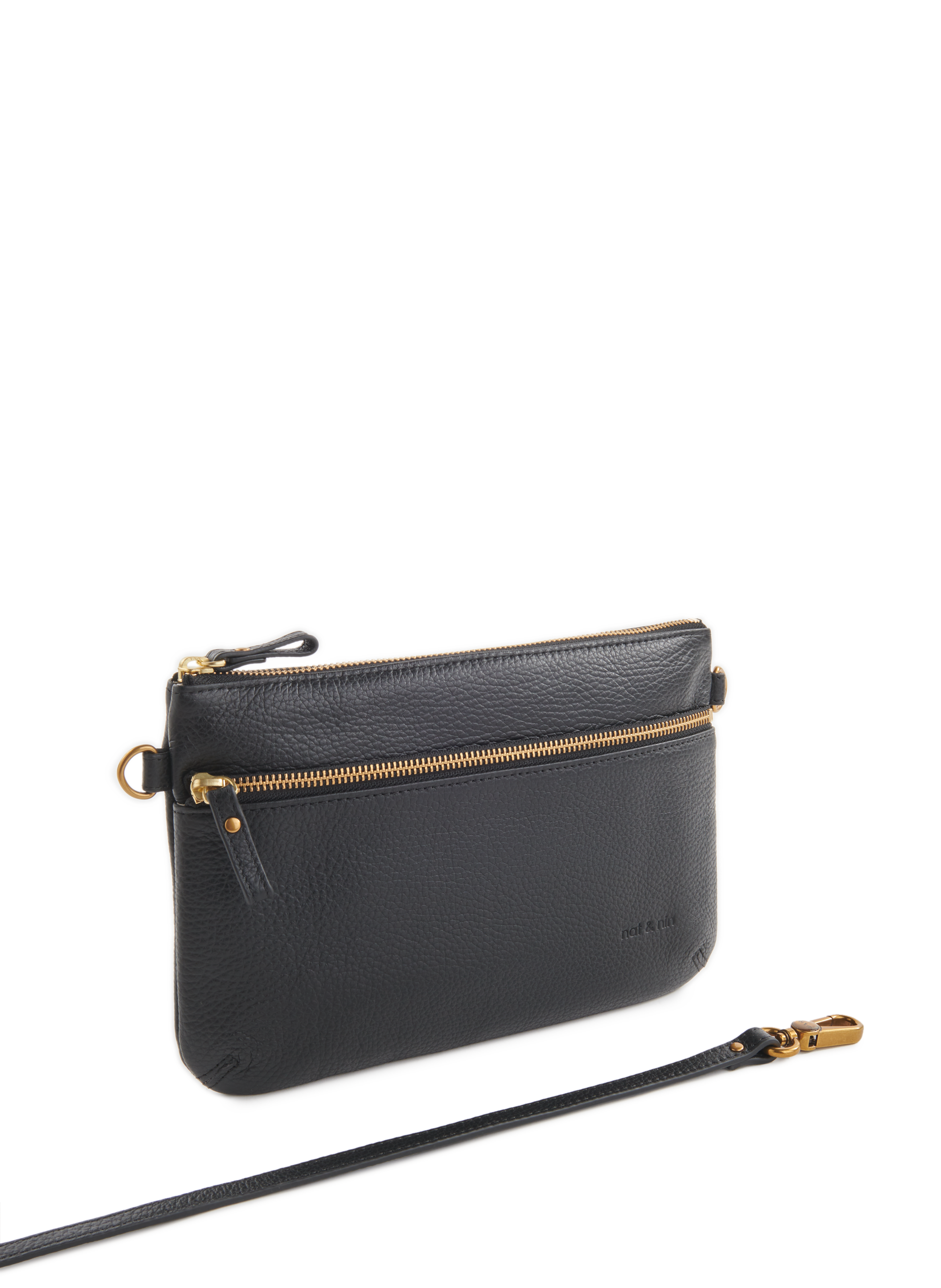 Vicky grained leather shoulder bag NAT & NIN Black
