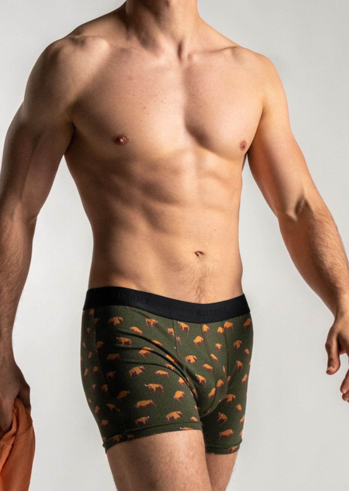 Boxer en coton biologique BILLYBELT Kaki