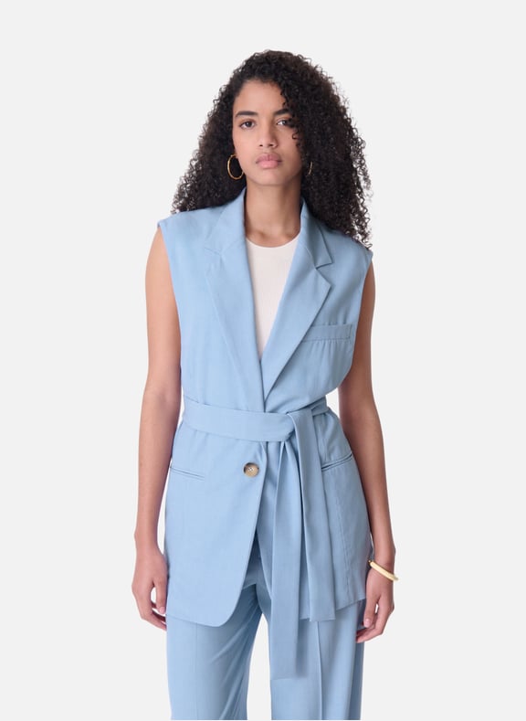 Veste sans manche christen Bleu by VANESSA BRUNO VANESSA BRUNO Veste sans manche christen Bleu