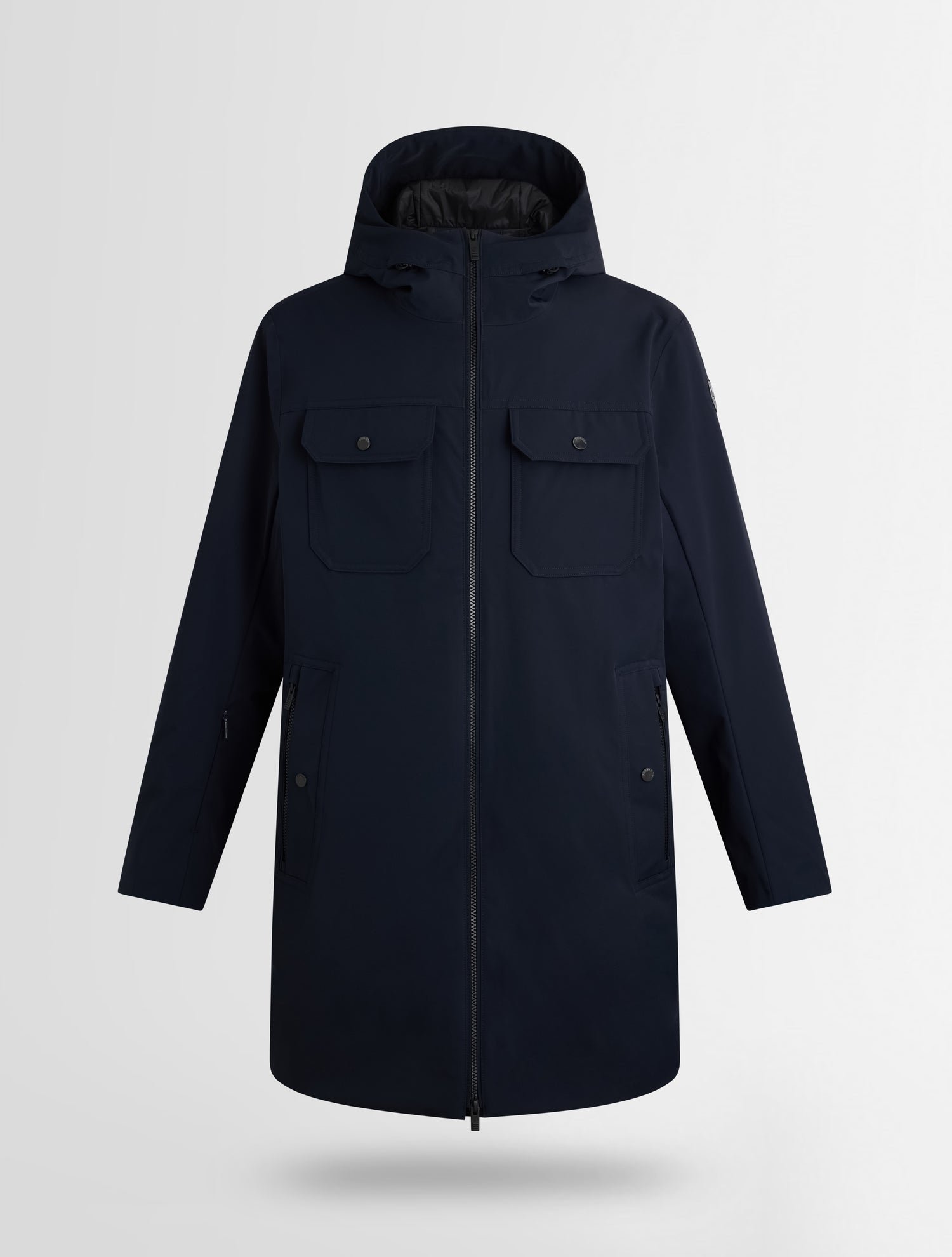 Manteau orno col capuche Bleu