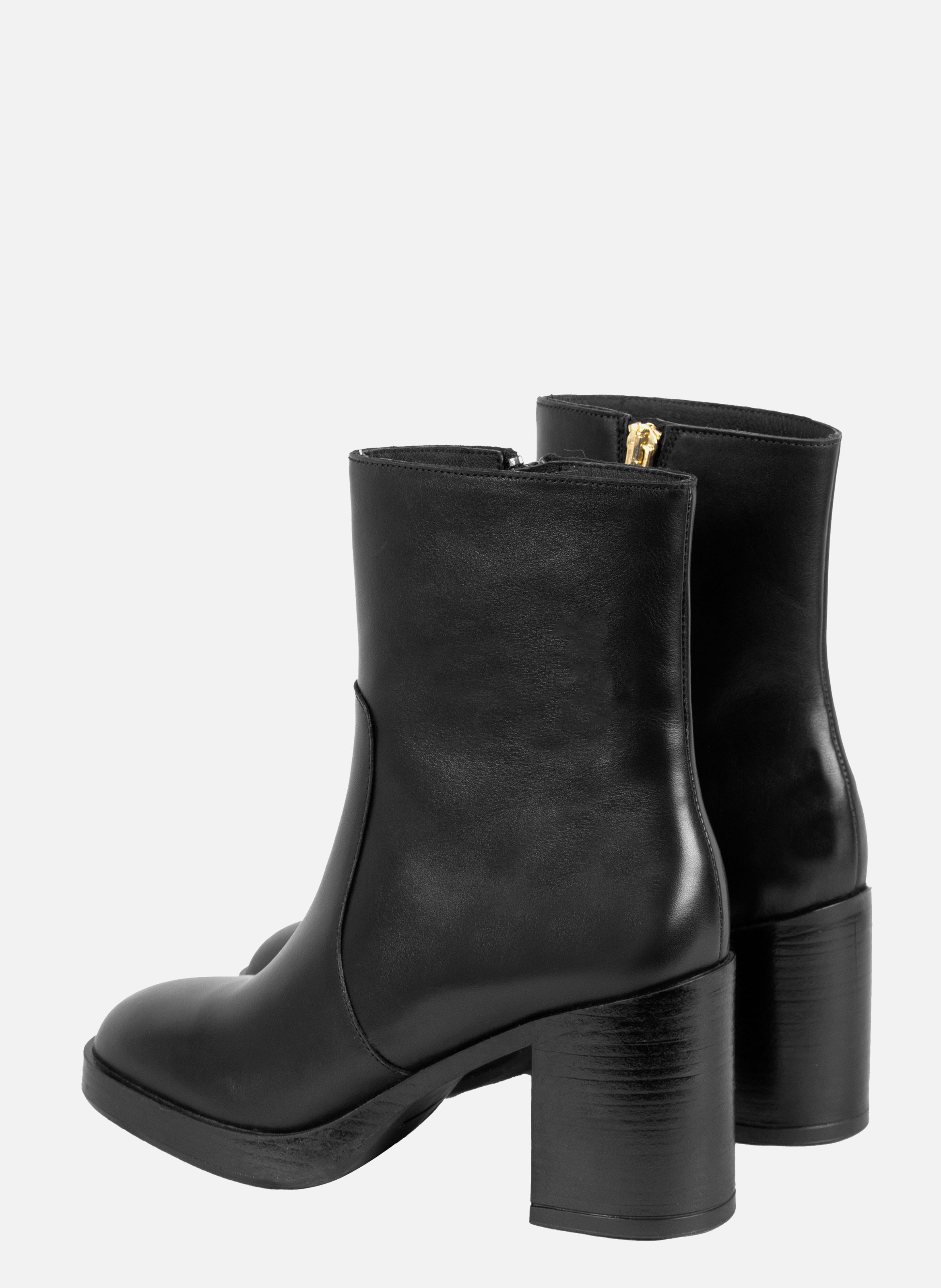 Bottines plateforme cuir JULES & JENN Noir