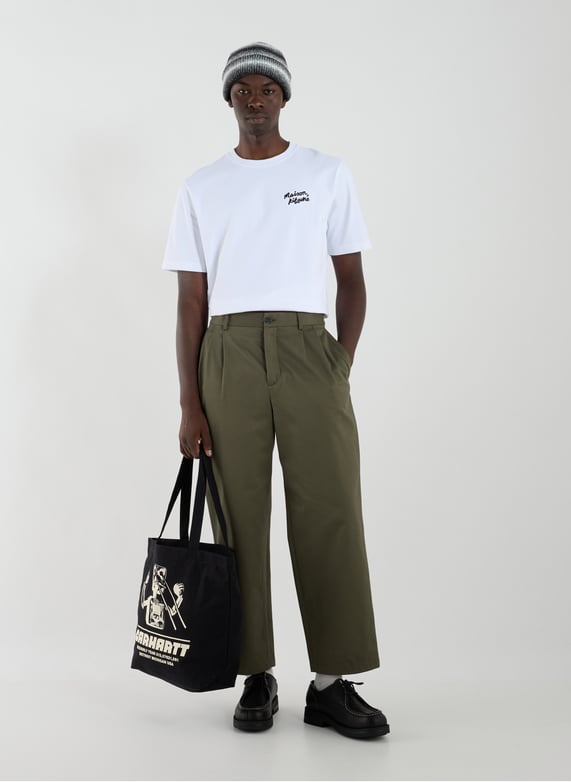 Pantalon ample uni | Vert by MAISON KITSUNÉ Pantalon ample uni Vert