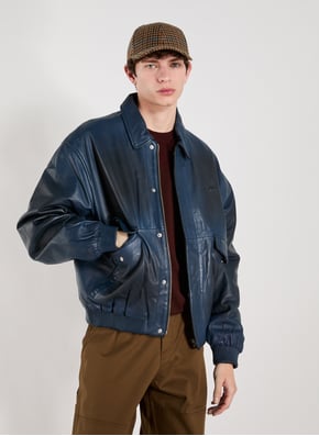 Blouson col classique en cuir ARTE ANTWERP Blouson col classique en cuir ARTE ANTWERP