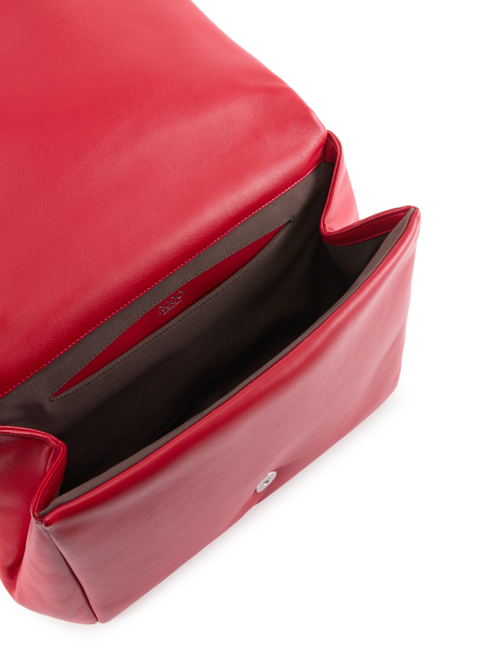 Plain leather handbag RODO Red