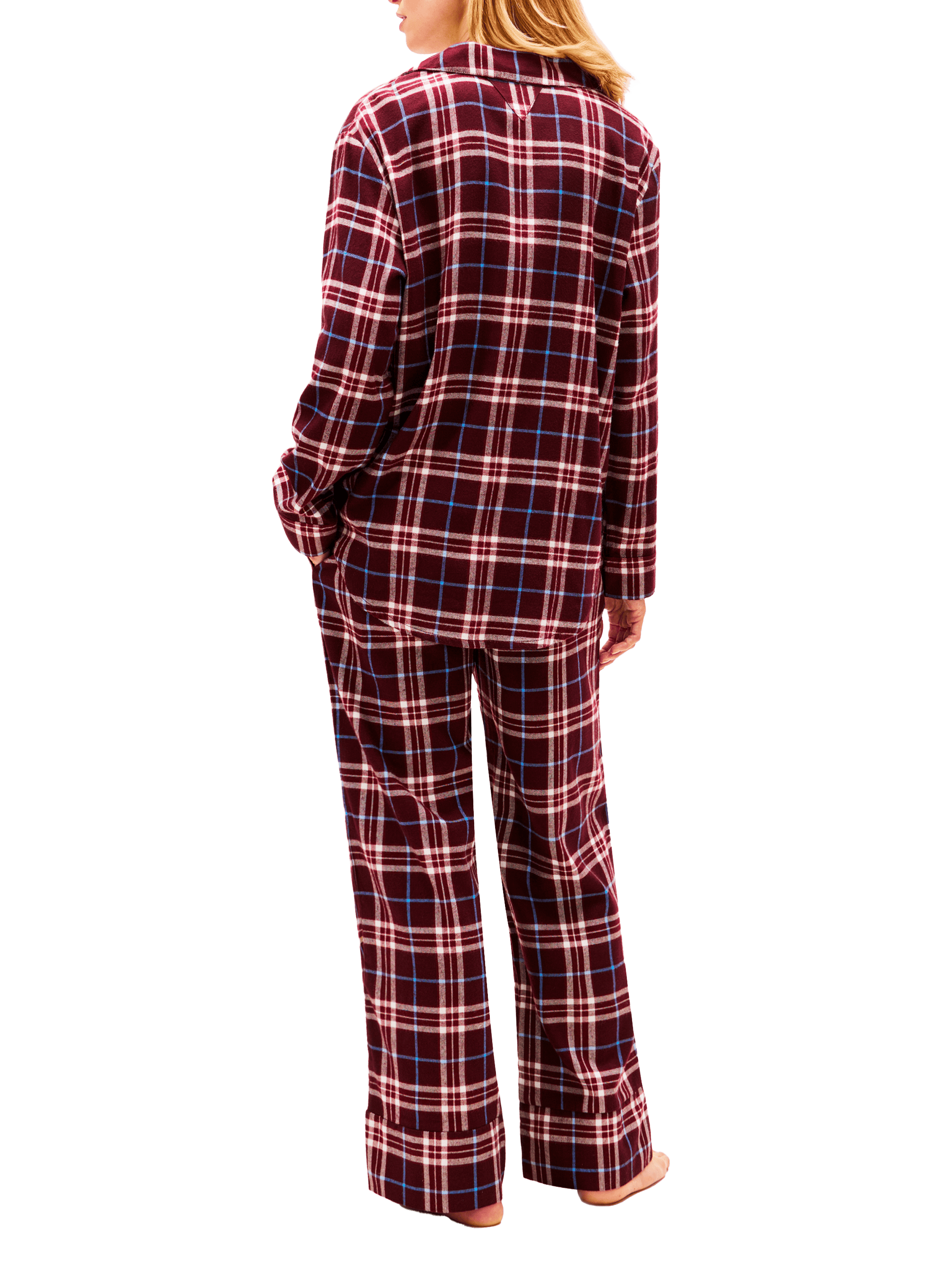 Pyjama en flanelle manches longues TOMMY HILFIGER Rouge