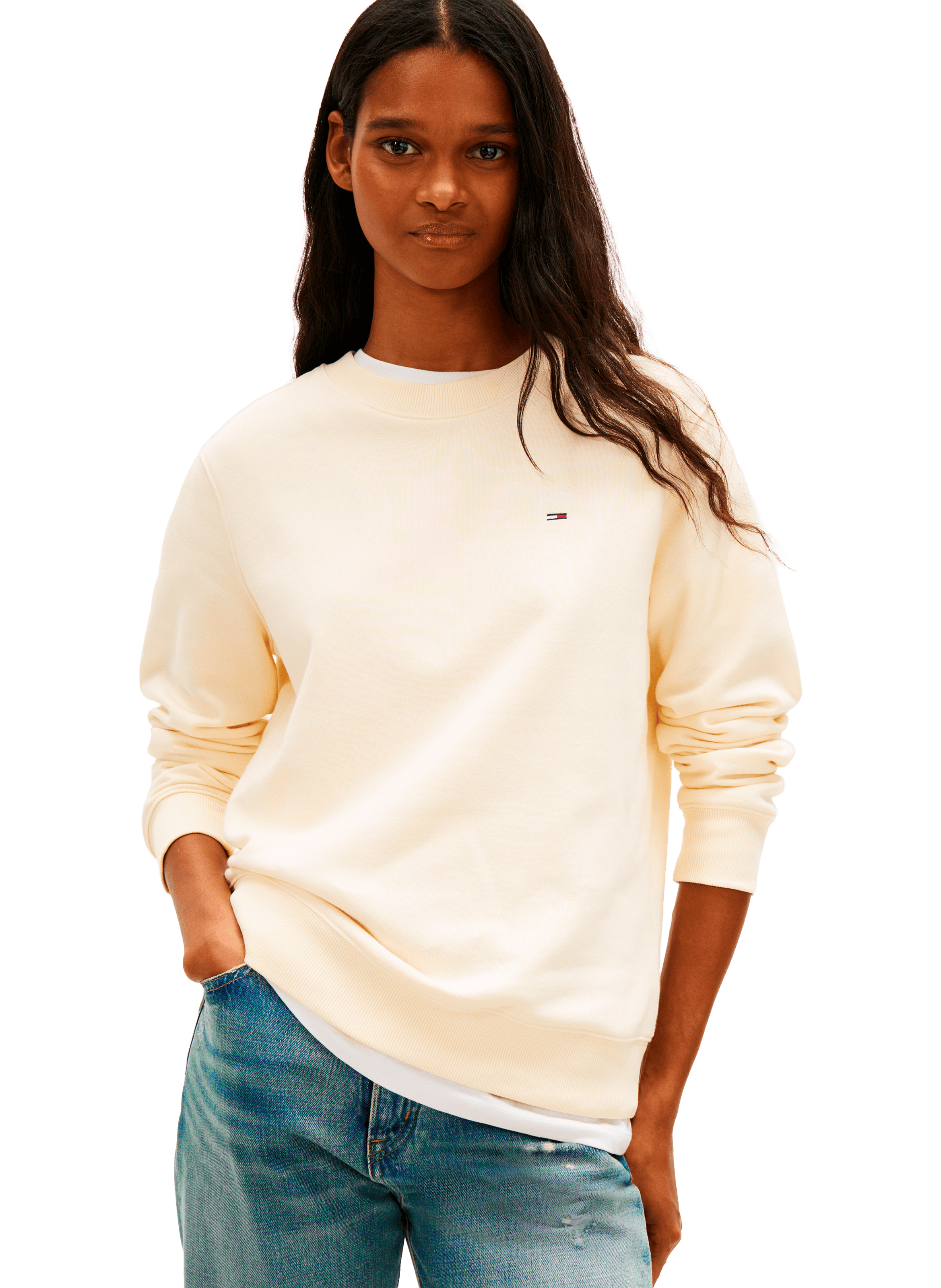 Sweatshirt en coton TOMMY HILFIGER Jaune