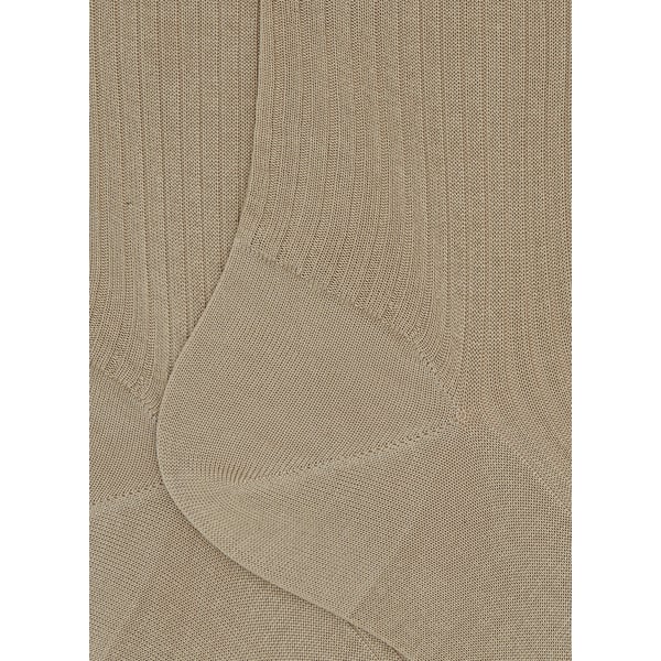 Dore Dore Chaussettes Côtelées En Coton In Neutral