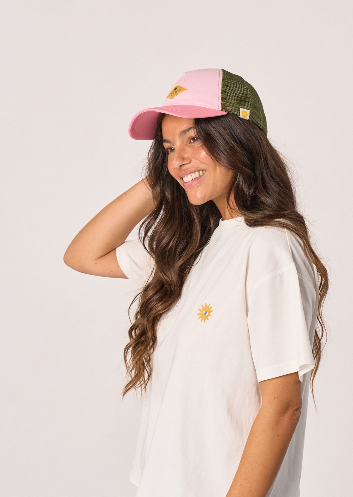 Casquette en coton trucker BILLYBELT Rose