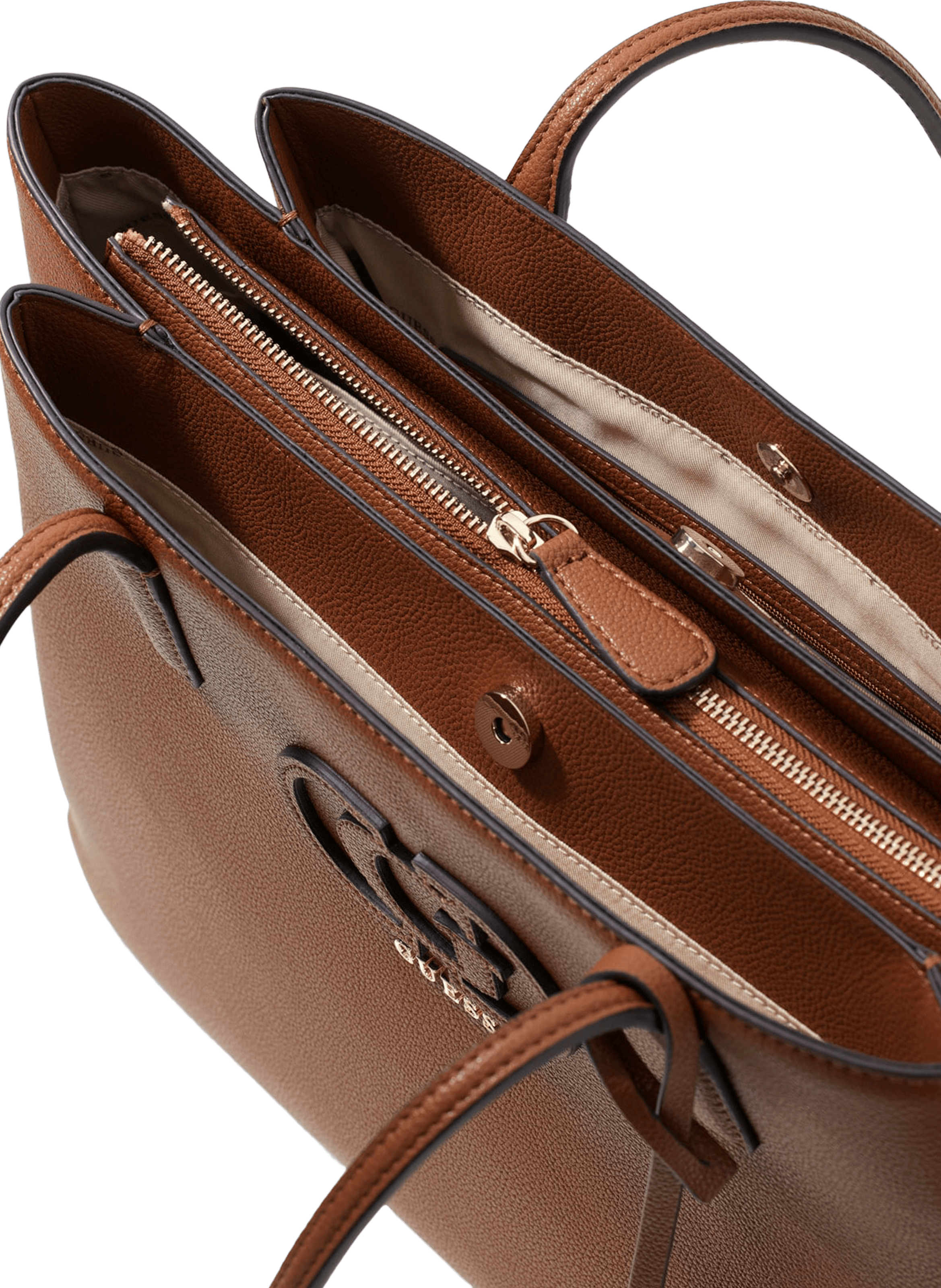 Borsa a tracolla Isola con logo GUESS Marrone