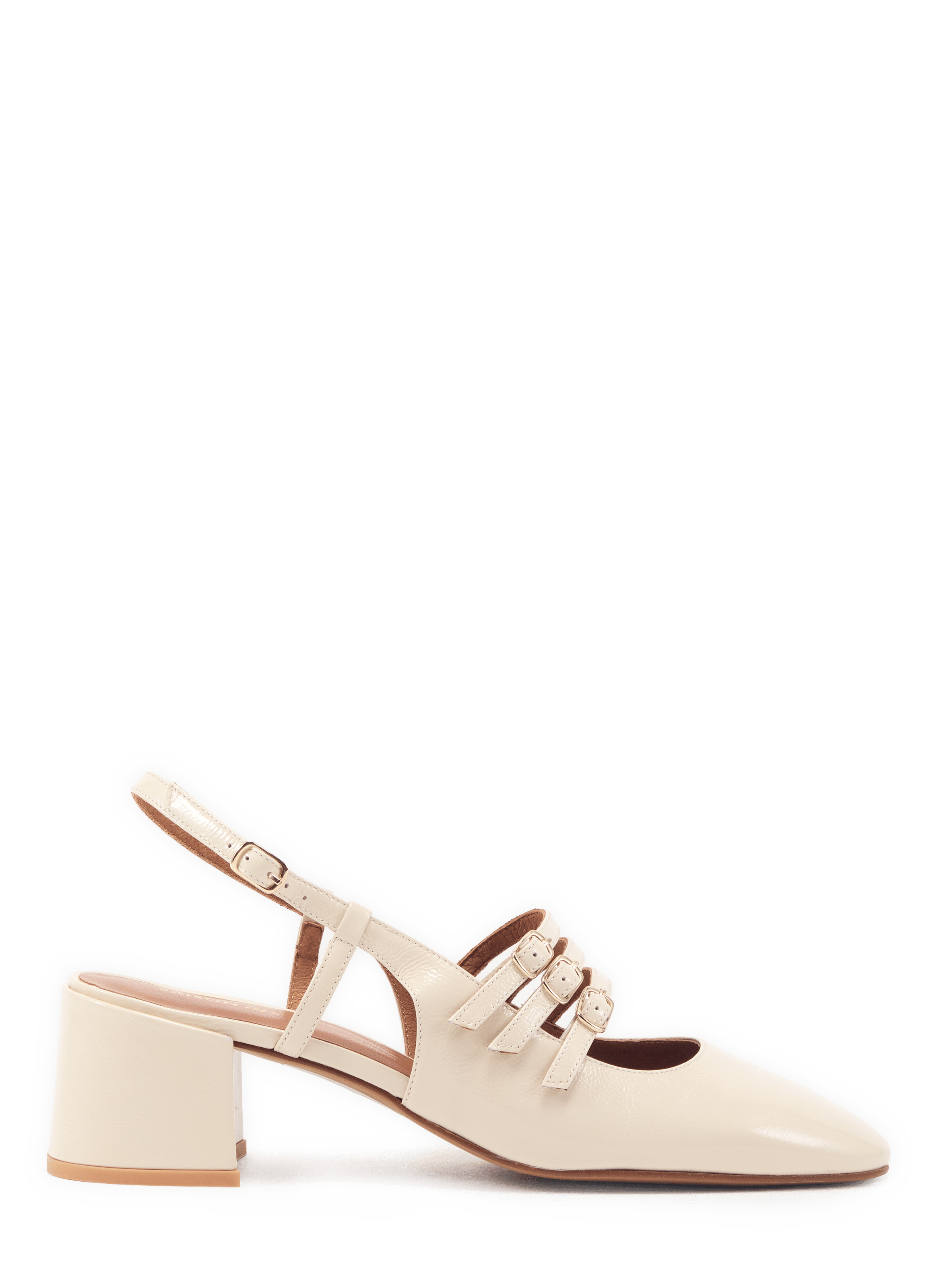 Sandales à talon Fetich en cuir SAISON 1865 Beige