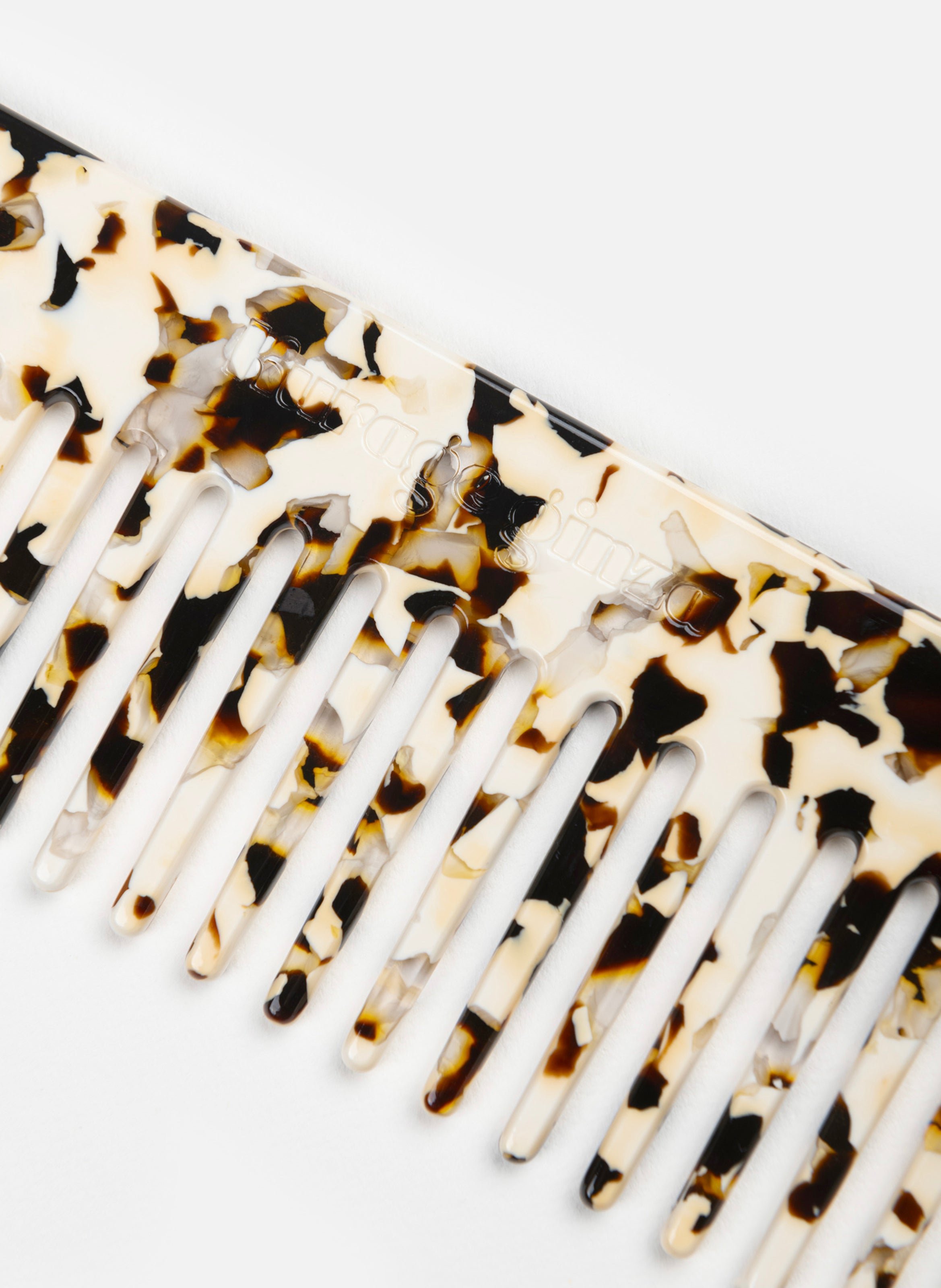 Peigne dahlia en acétate de cellulose KURAGE GINZA Marron