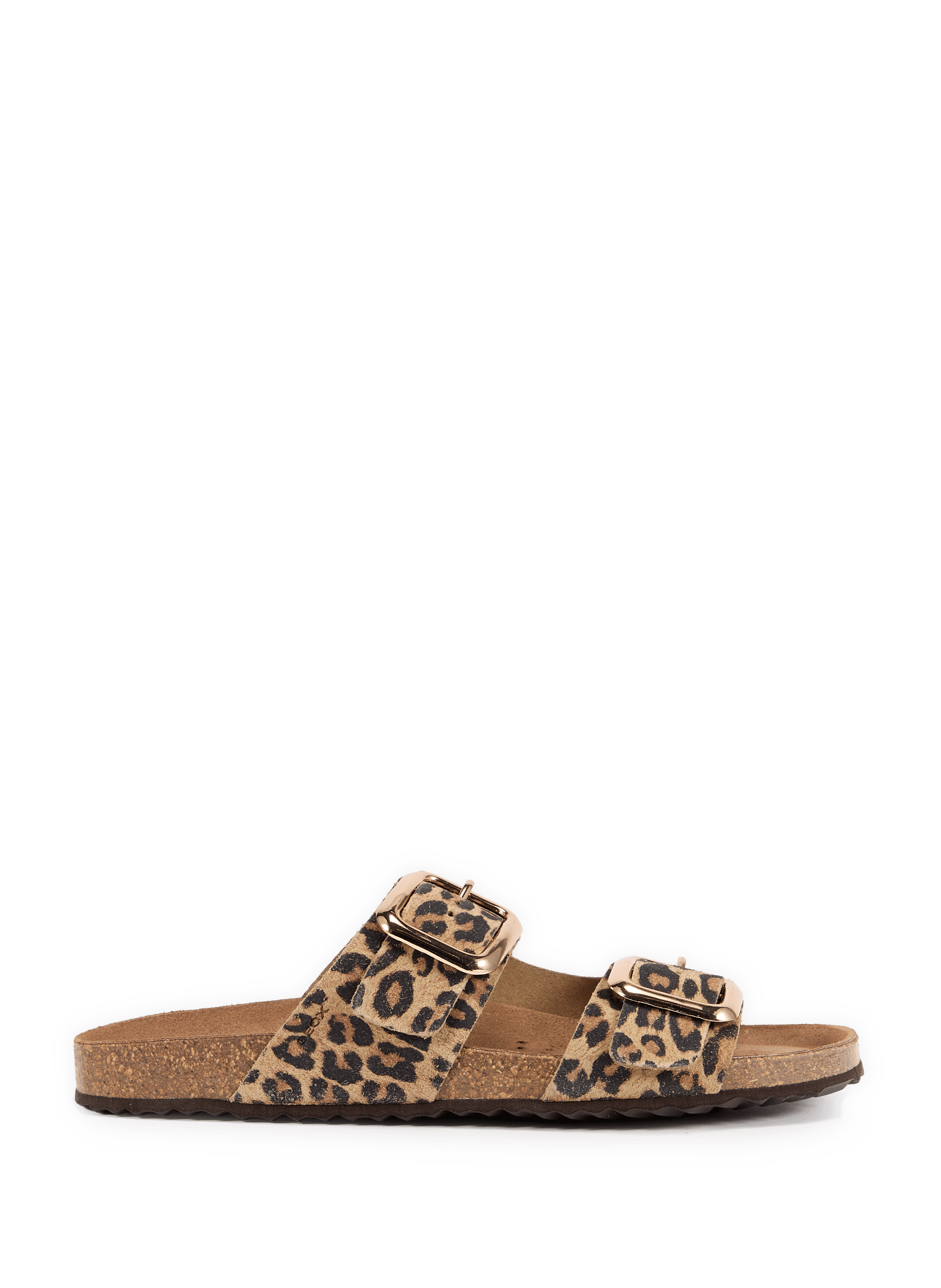 Mules imprimé léopard en cuir GEOX Beige