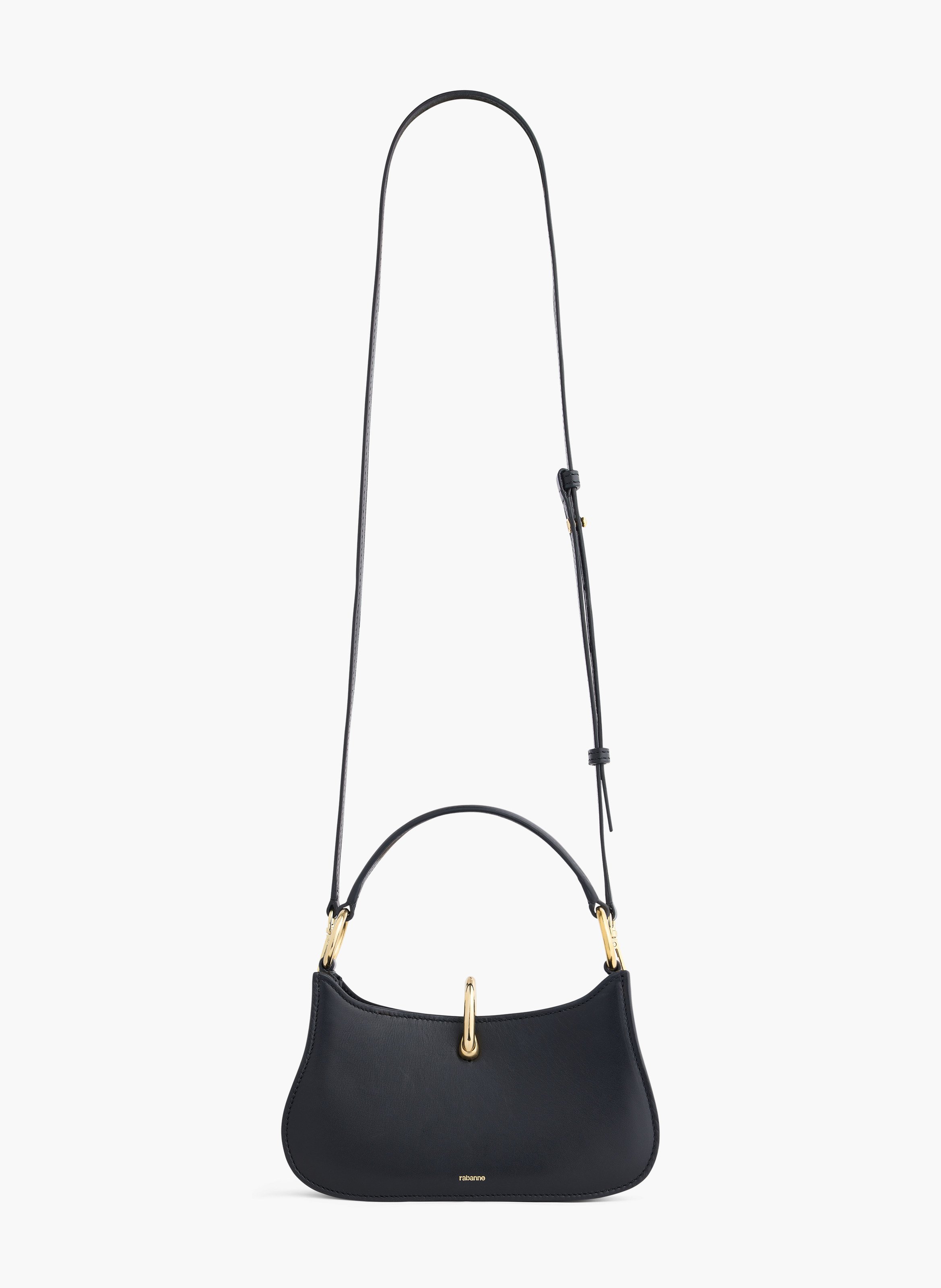 Micro sac ring en cuir RABANNE Noir
