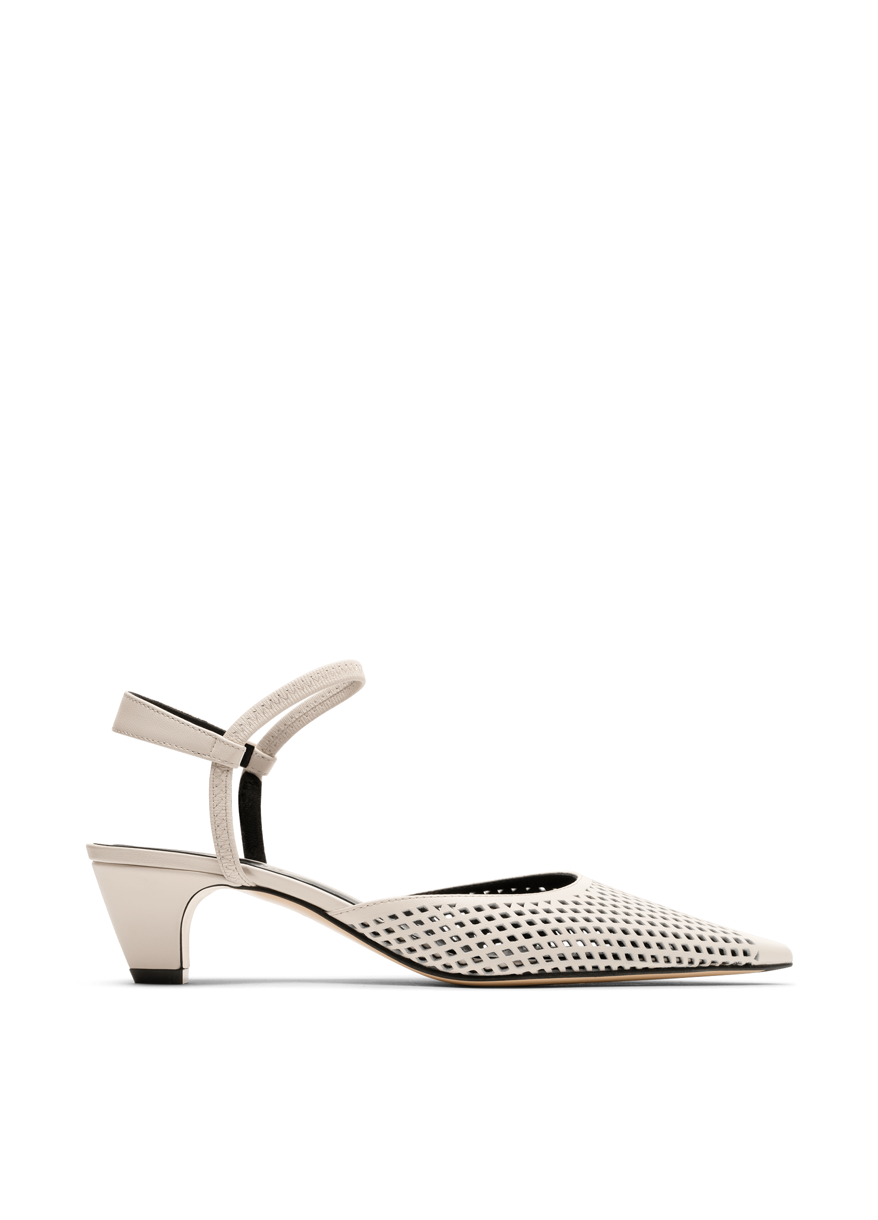 Sling back loro en nappa perfo PARALLELE Blanc