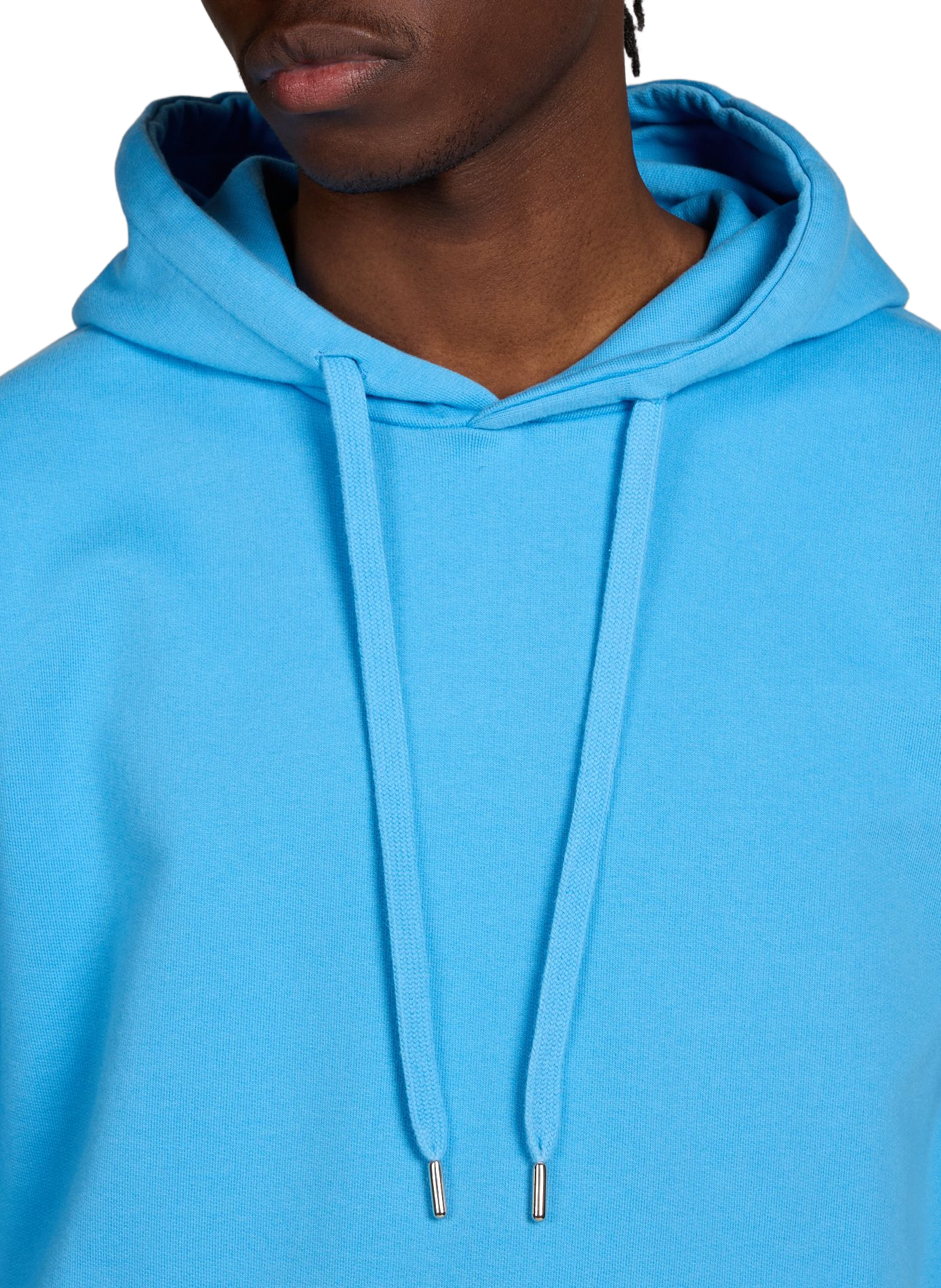 Hooded sweatshirt with logo print on the back in cotton ARTE ANTWERP Blue