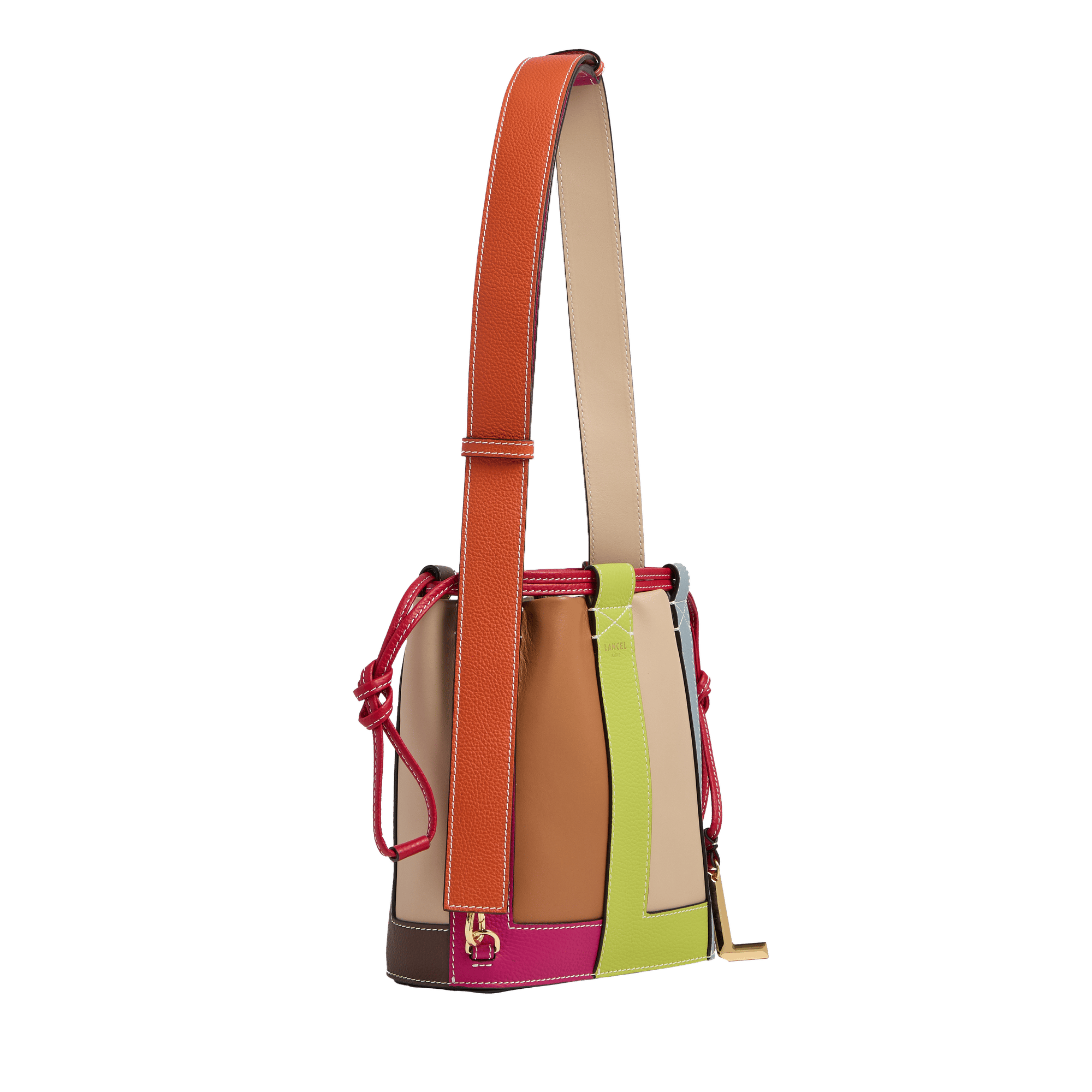 Sac seau s elles de lancel en cuir LANCEL Violet