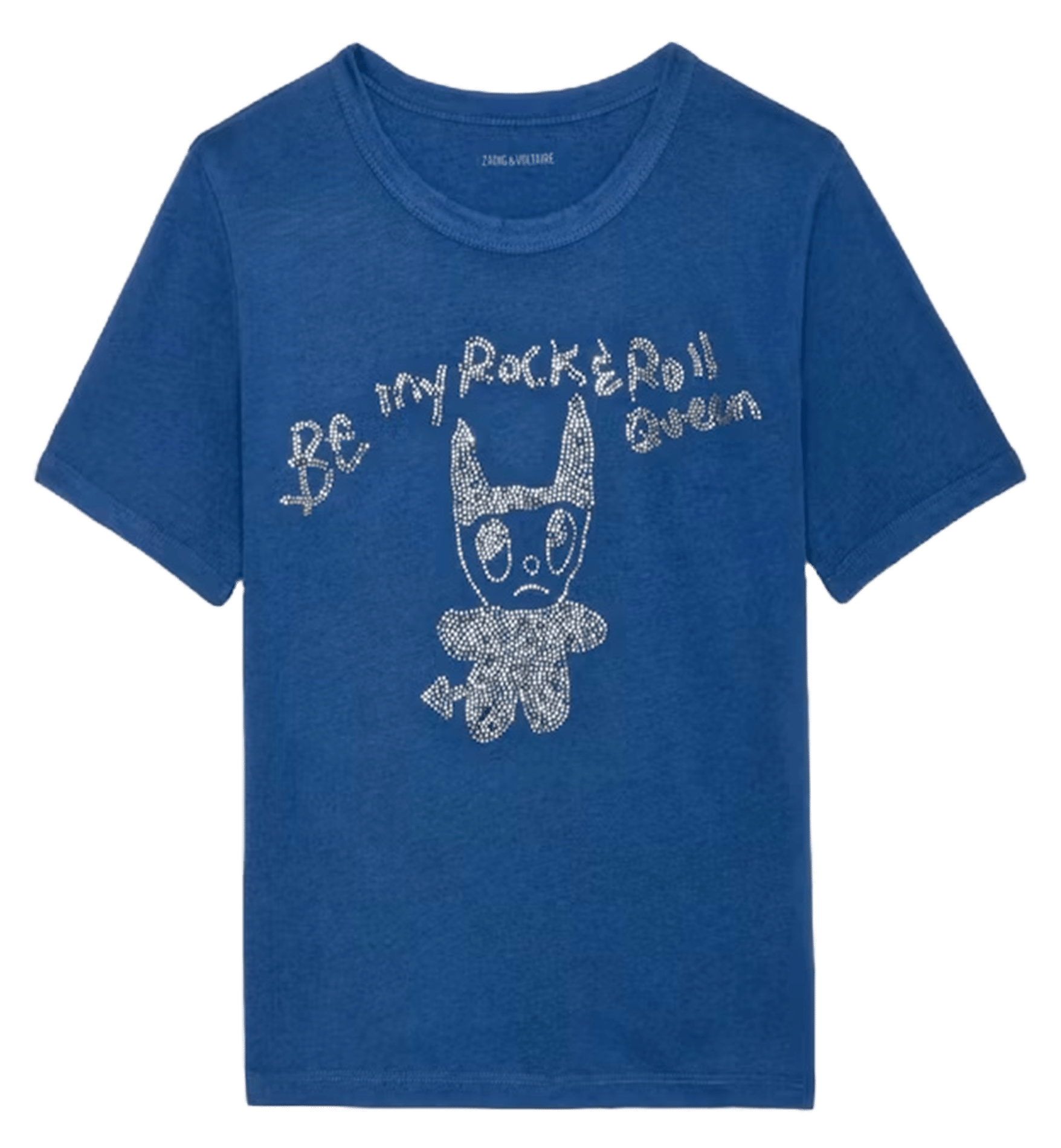 Tee-shirt droit à strass woos ZADIG&VOLTAIRE Bleu