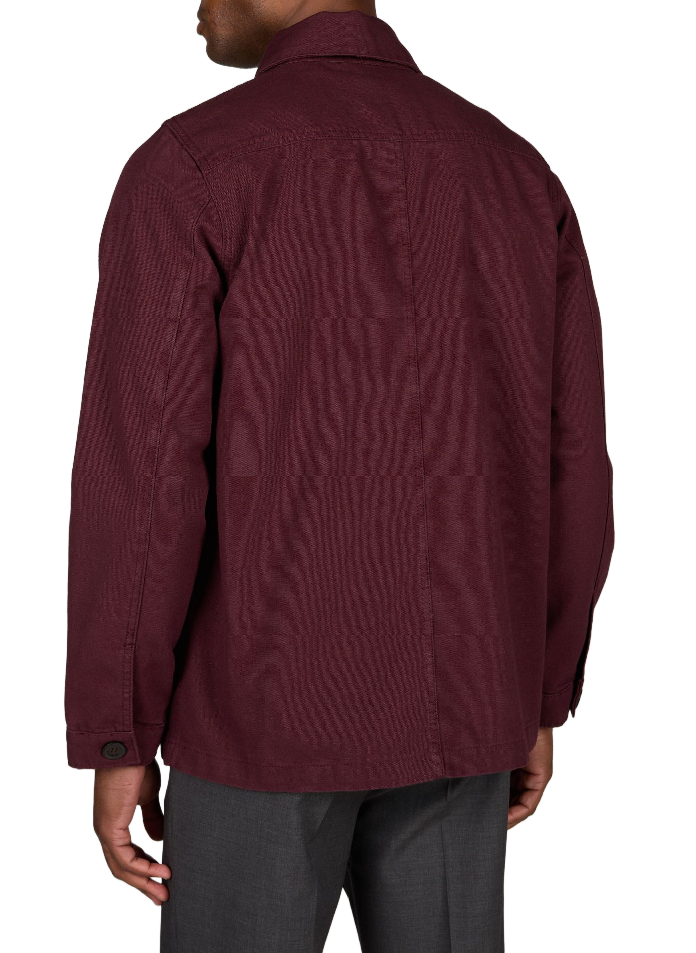 Gerade Knopfleiste Jacke aus einfarbiger Baumwolle LAFAURIE Rot