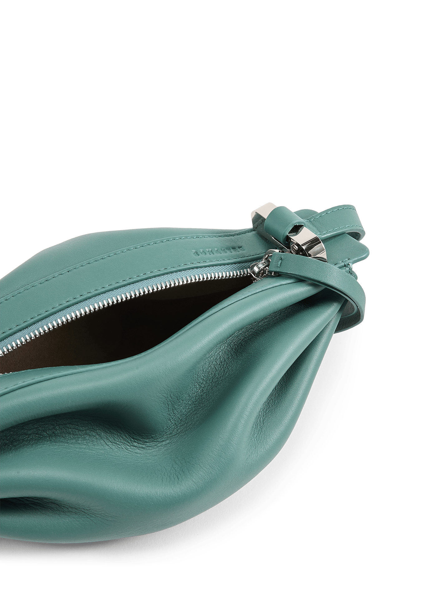 Schultertasche aus Leder BONASTRE Grun