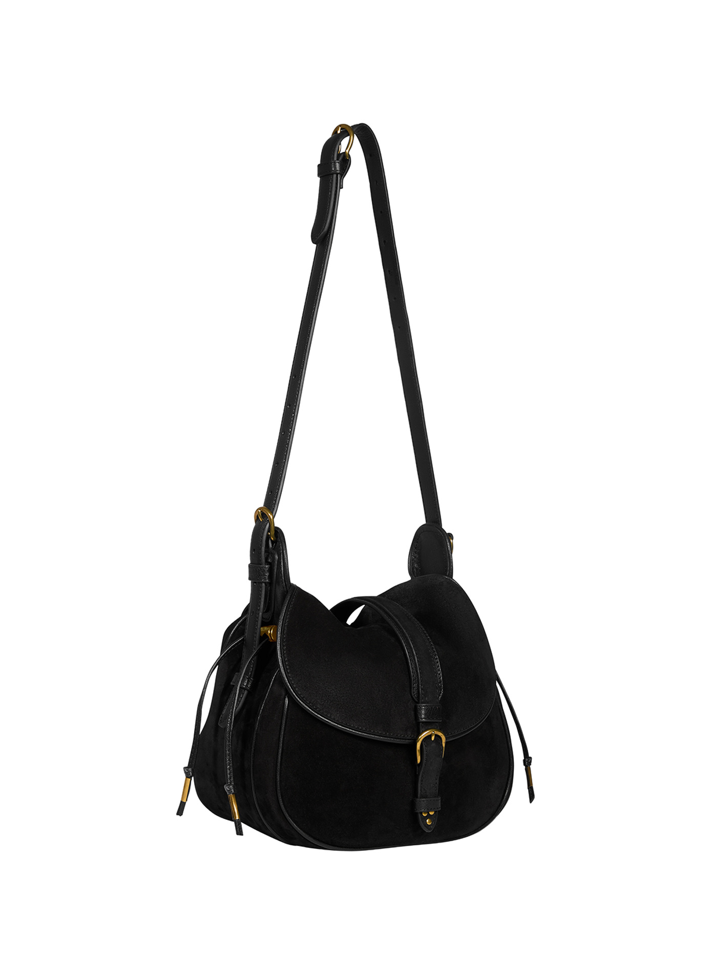 Sac épaule en cuir suédé JÉRÔME DREYFUSS Noir