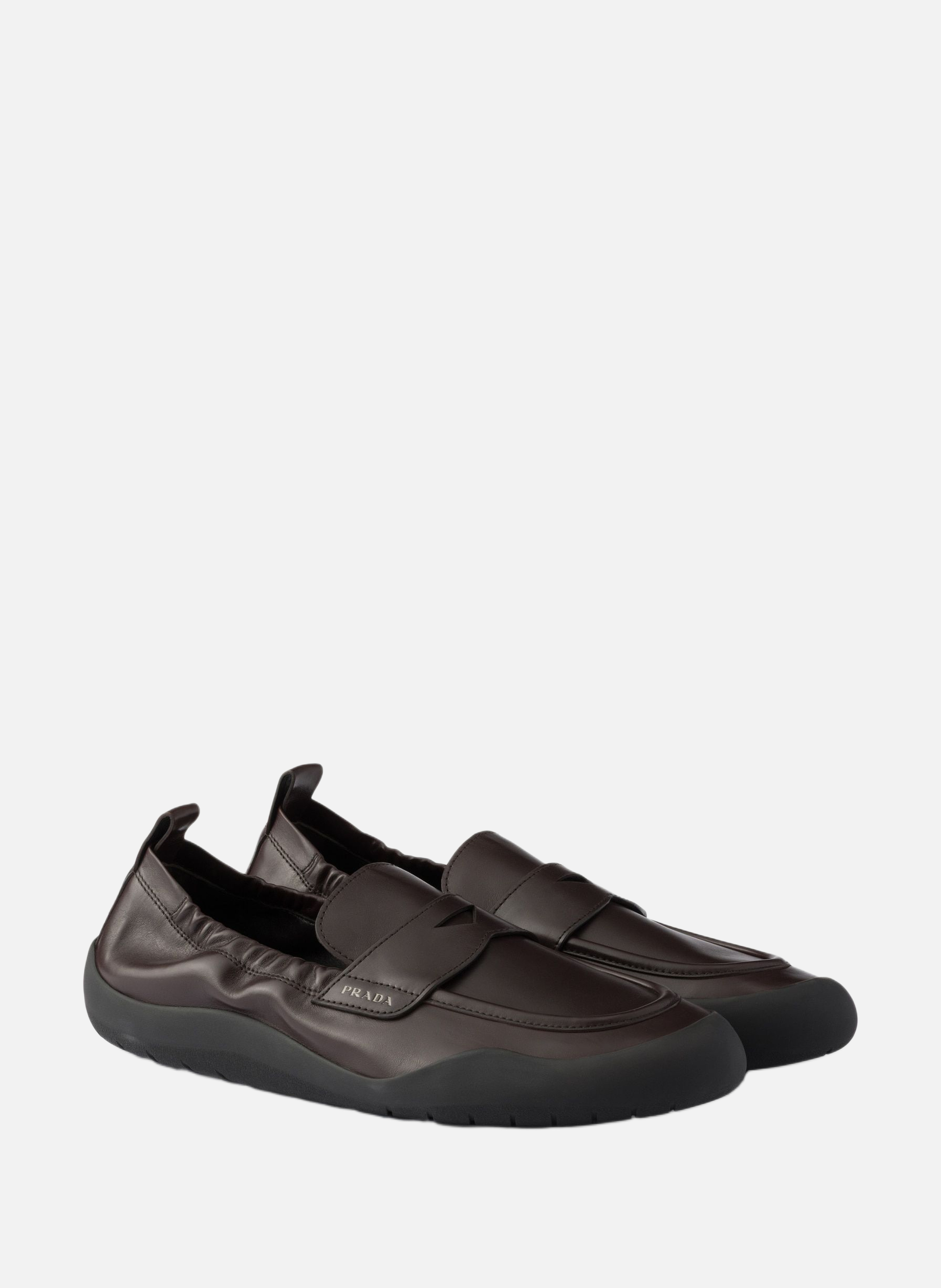 Mocassins speedrock en cuir PRADA Marron