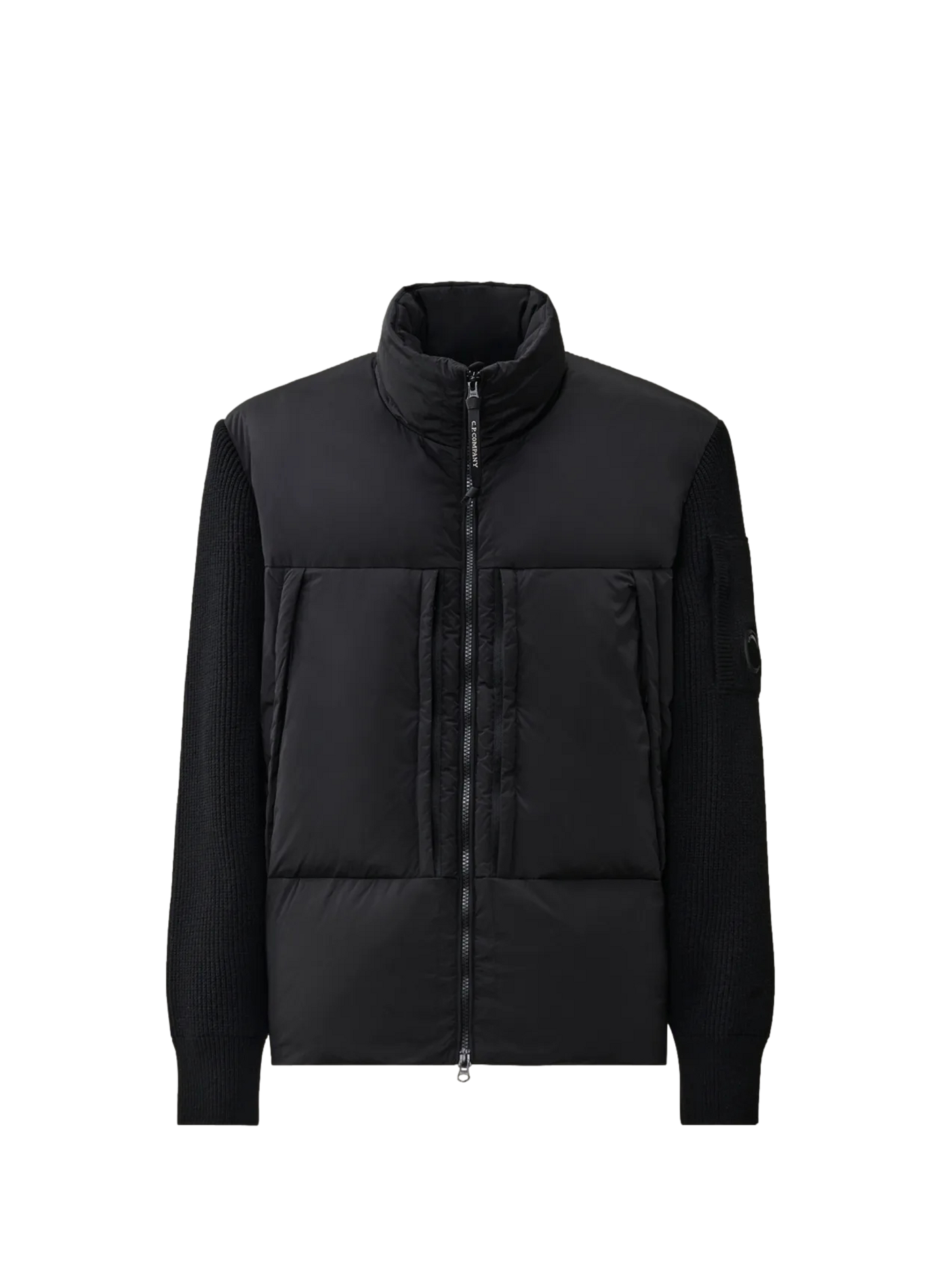 Two-tone merino wool jacket CP COMPANY Black