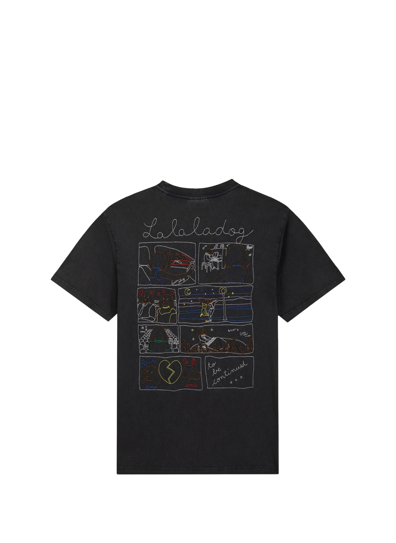 Patureau "Lalaladog" Cotton T-shirt MAISON LABICHE Black
