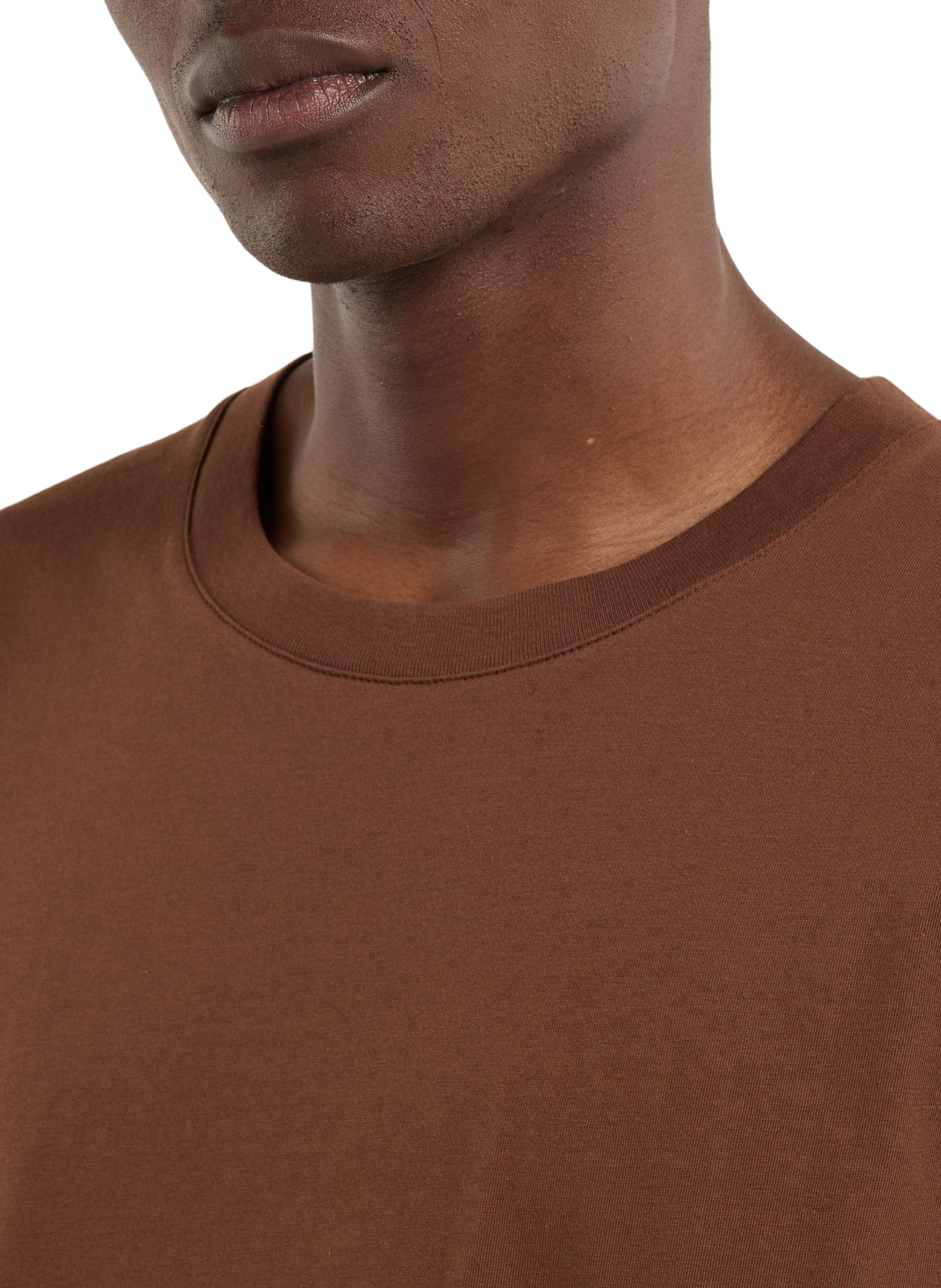 Rundhalsausschnitt T-Shirt Baff SAISON 1865 Braun