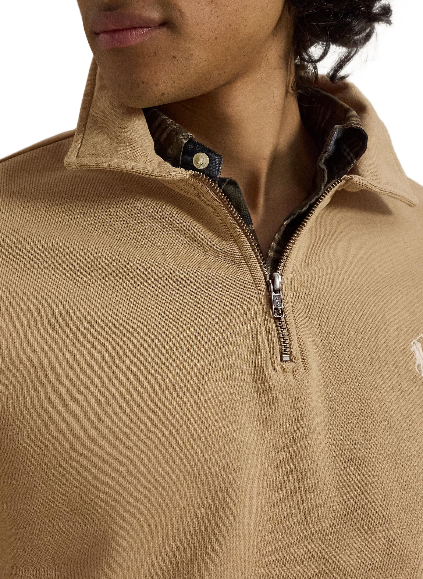 Pull droit à col classique en coton  POLO RALPH LAUREN Beige