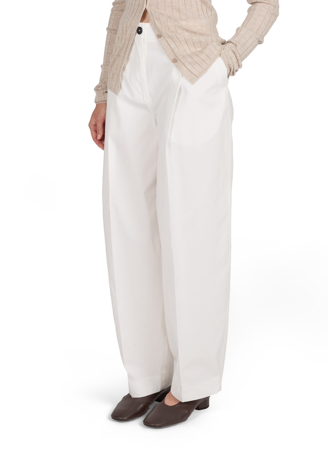 Pantalon droit en coton | Blanc TOTEME Femme