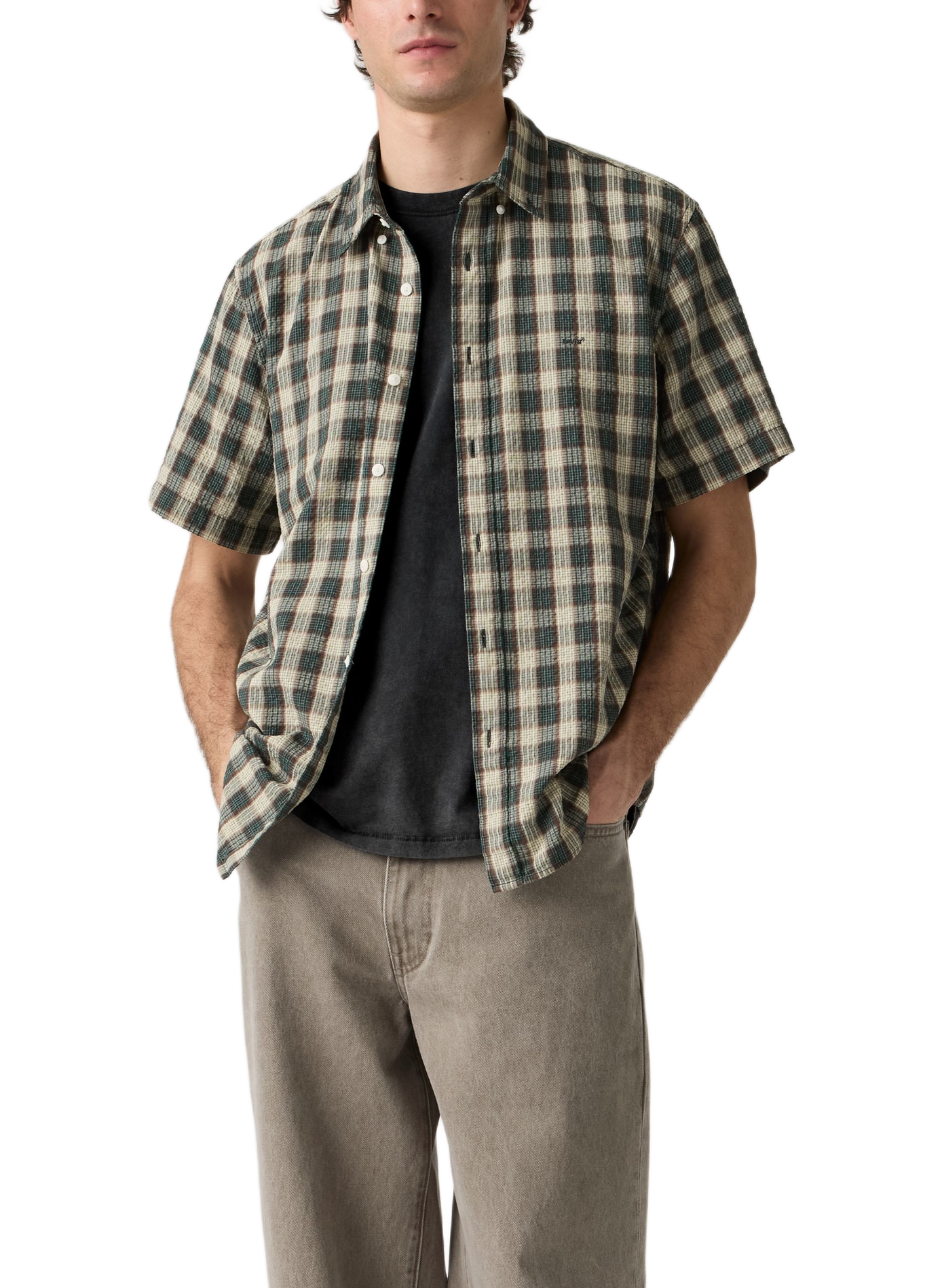 Striped cotton Shirt LEVI'S Green