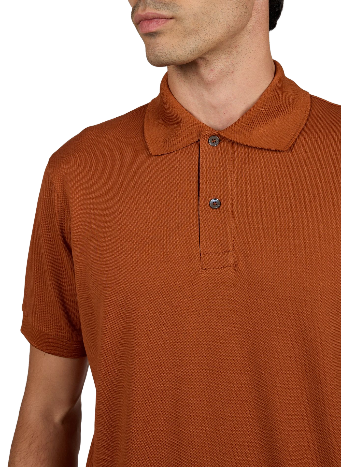 Kurzarm-Poloshirt aus Baumwolle PAUL SMITH Orange