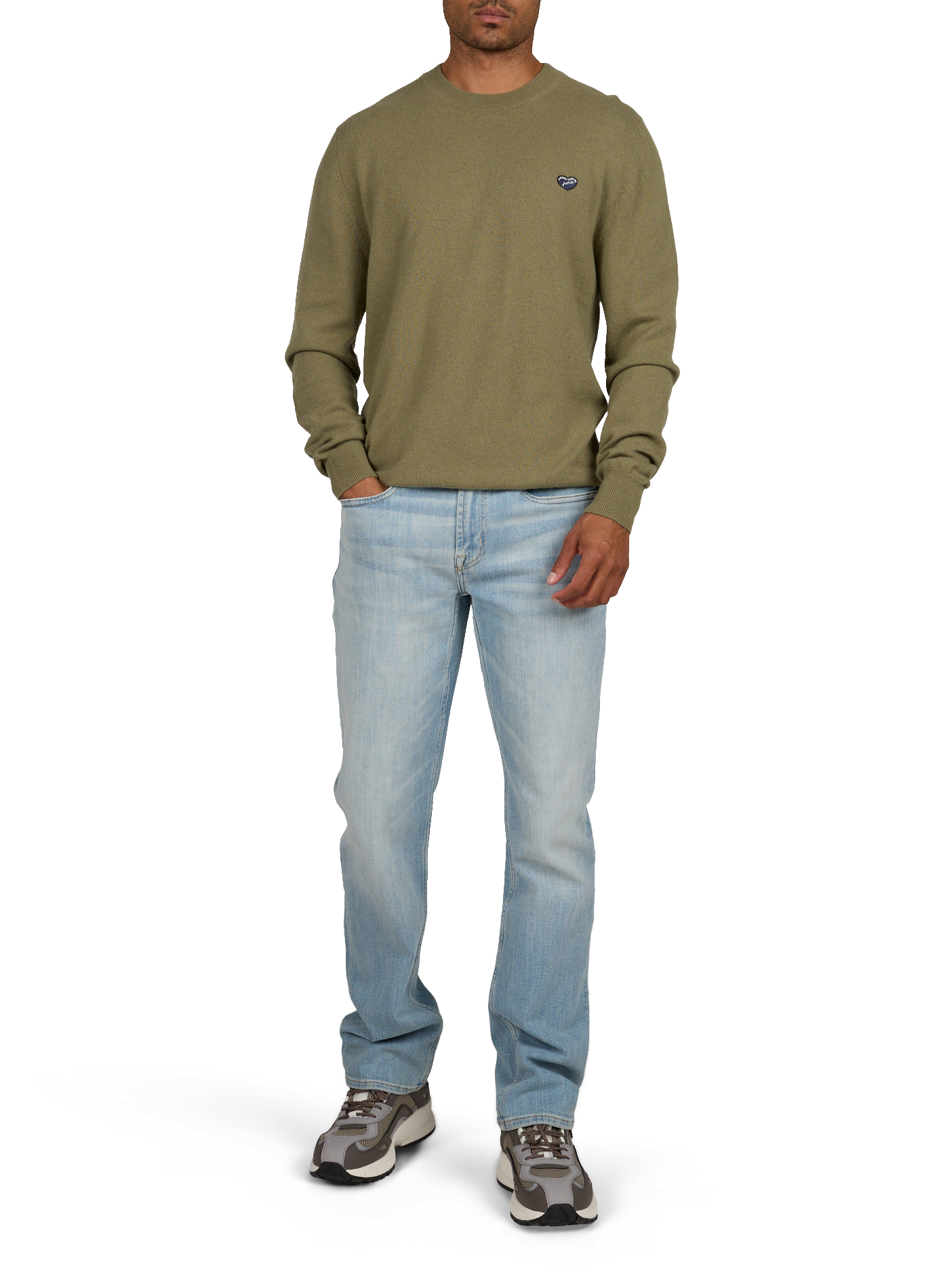 Oversized round neck cashmere sweater MAISON LABICHE Green