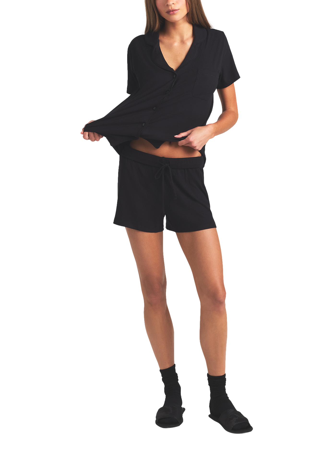 Logo-T-Shirt SKIMS Schwarz