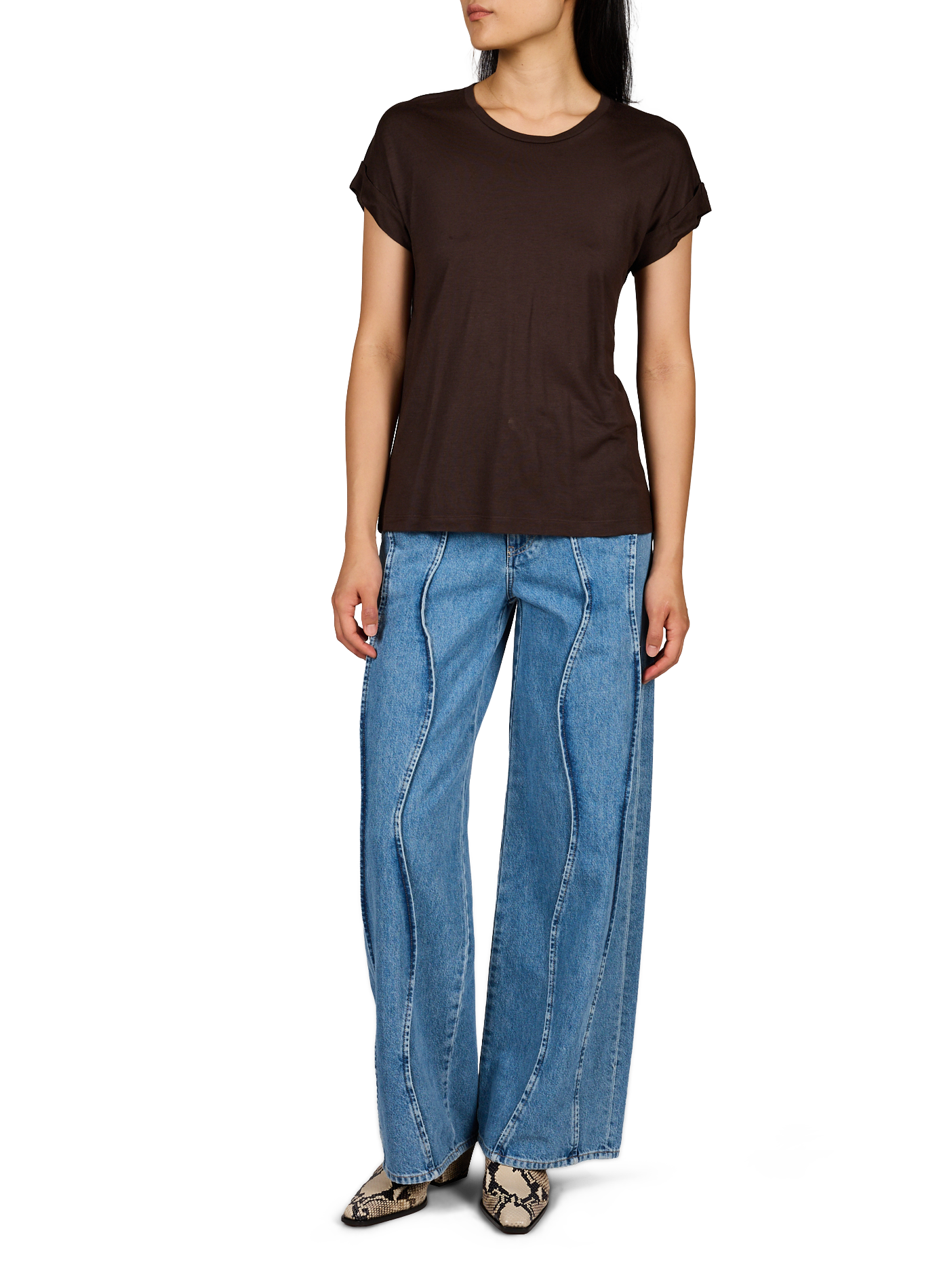 Weite Baumwolljeans CLOSED Blau