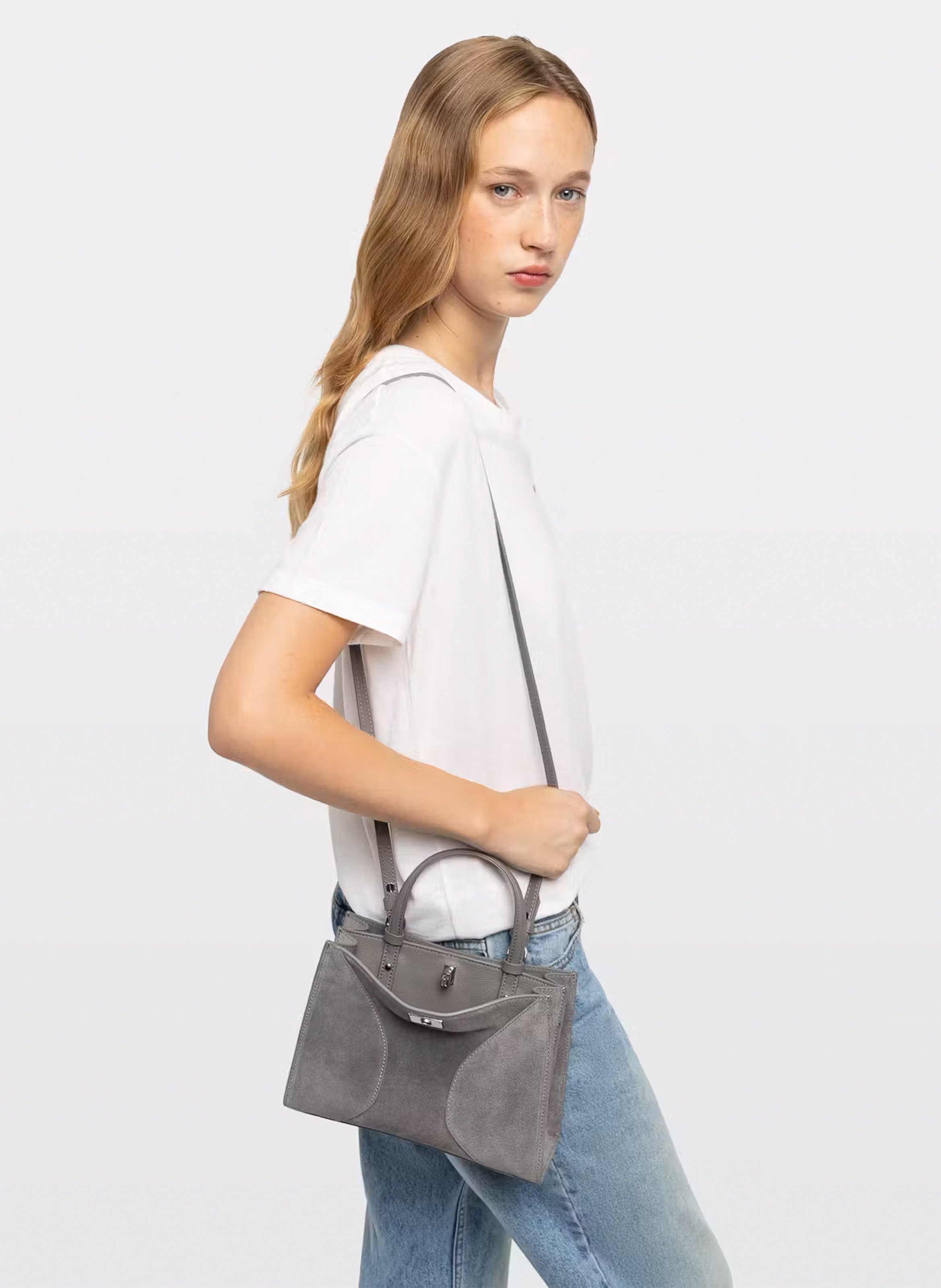 Jack Nano suède schoudertas ZADIG&VOLTAIRE Grijs