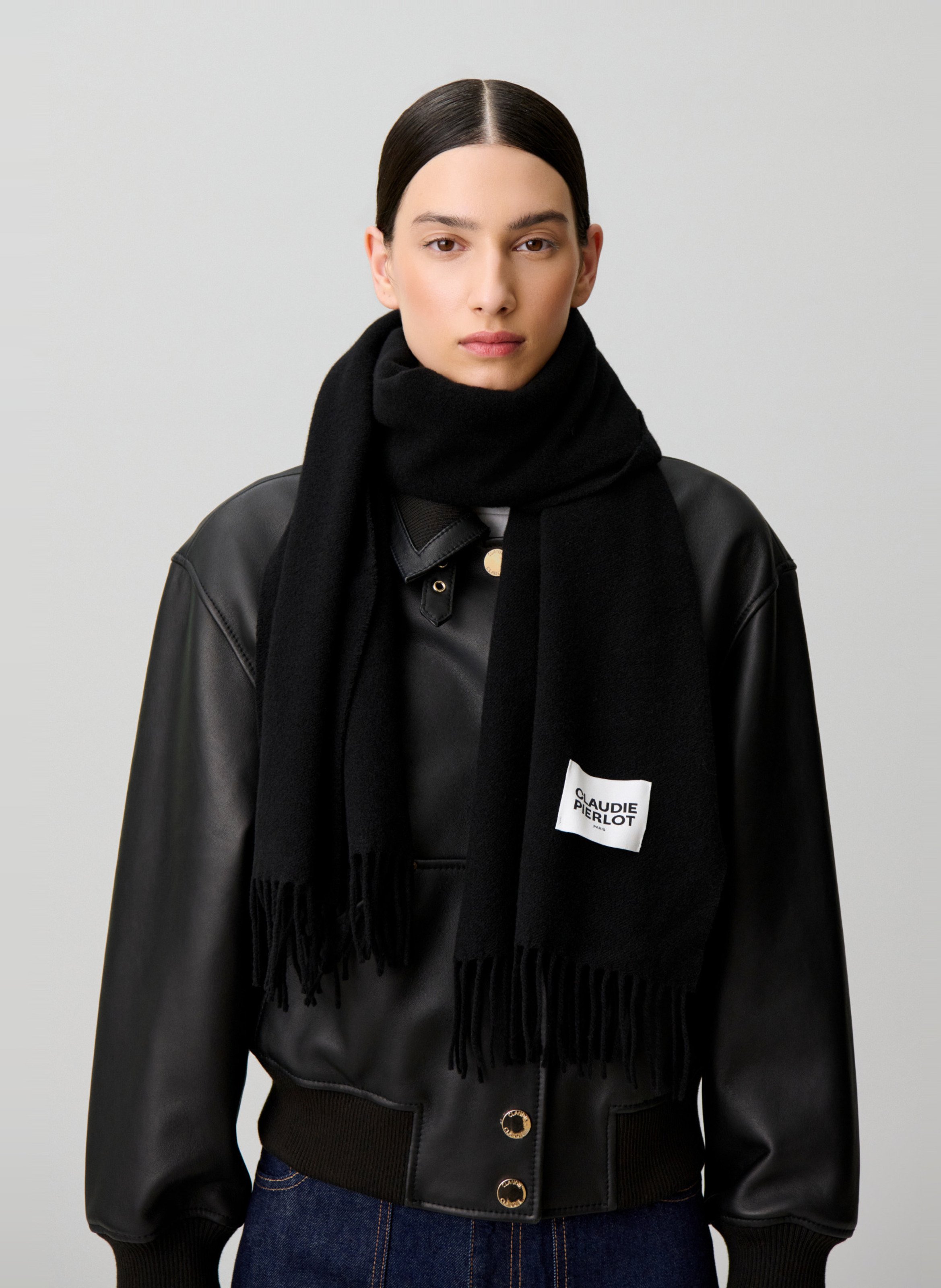 Echarpe en laine CLAUDIE PIERLOT Noir