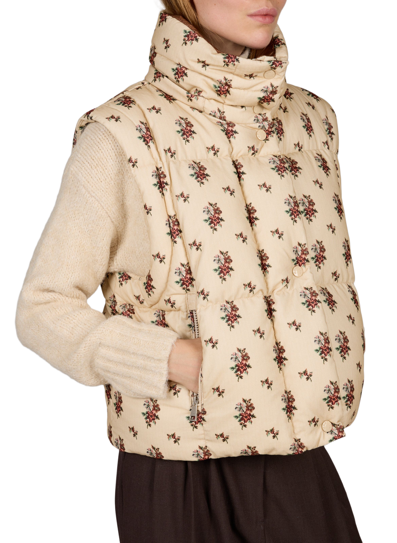 Plumífero Torcol acolchado estampado MONCLER Blanco