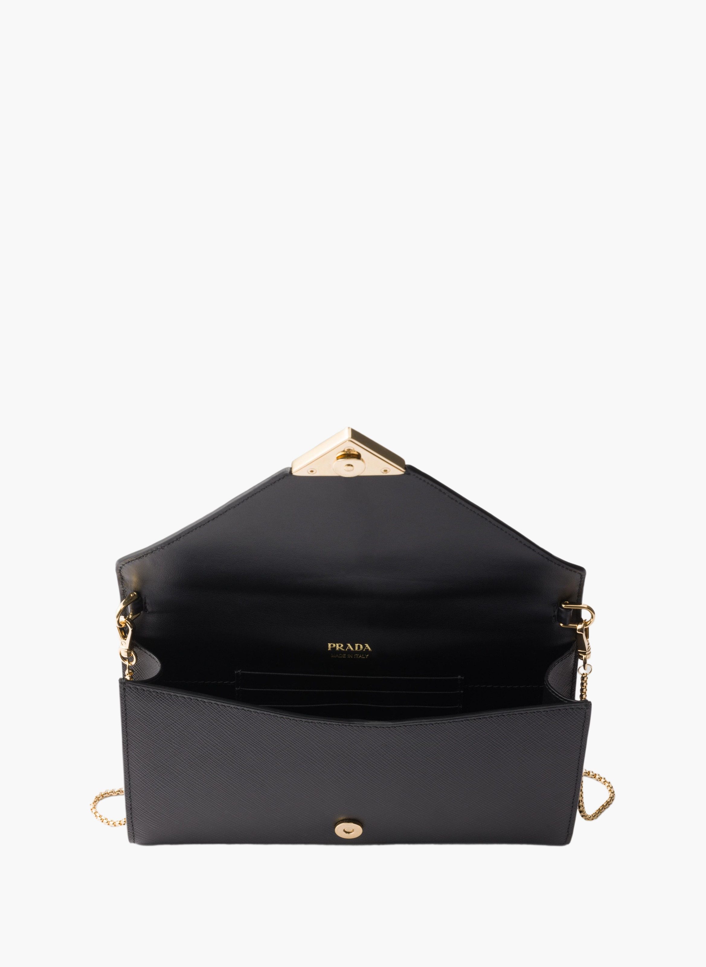 Mini sac en cuir saffiano PRADA Noir