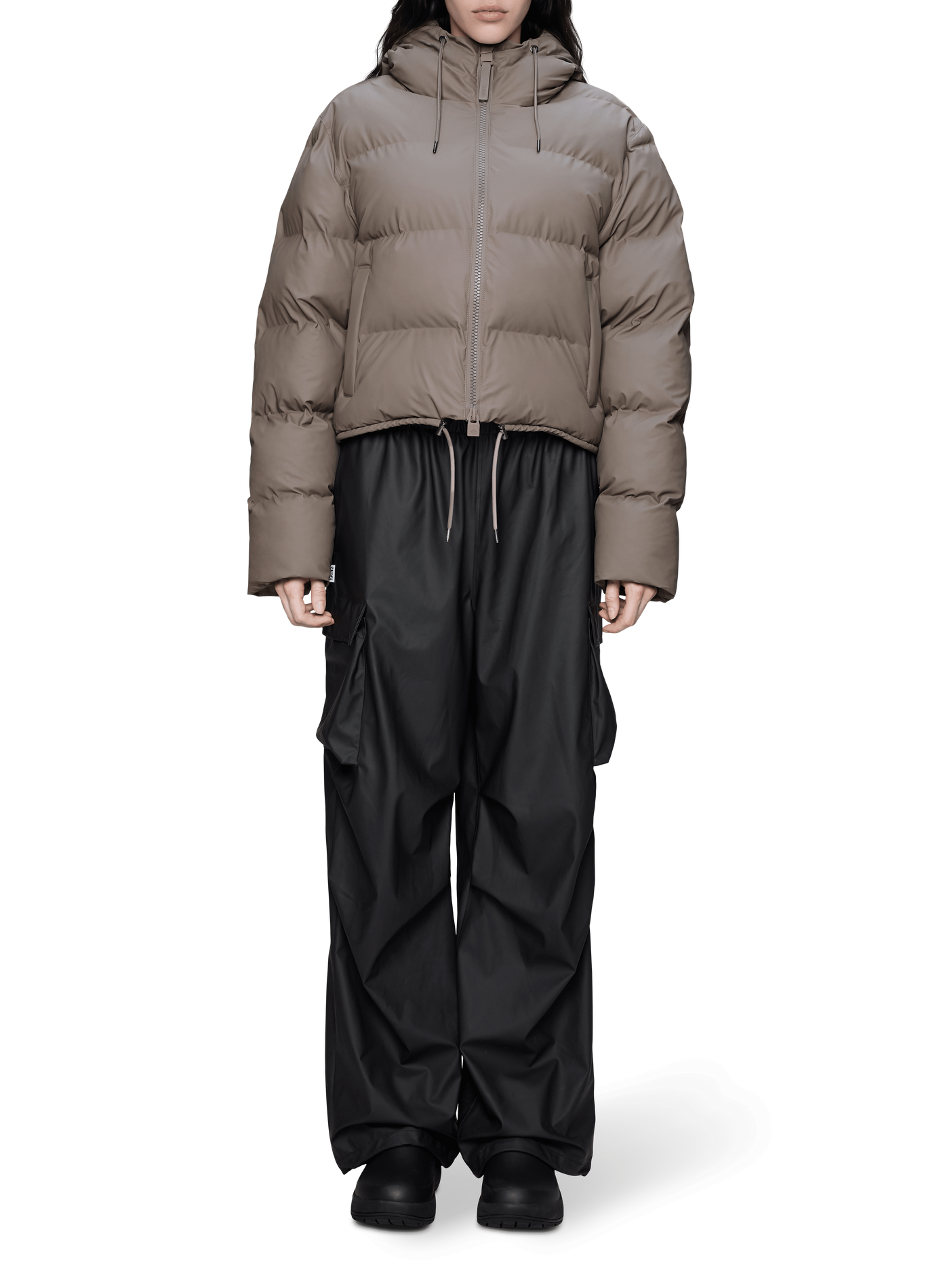 Kurze Steppjacke RAINS Beige