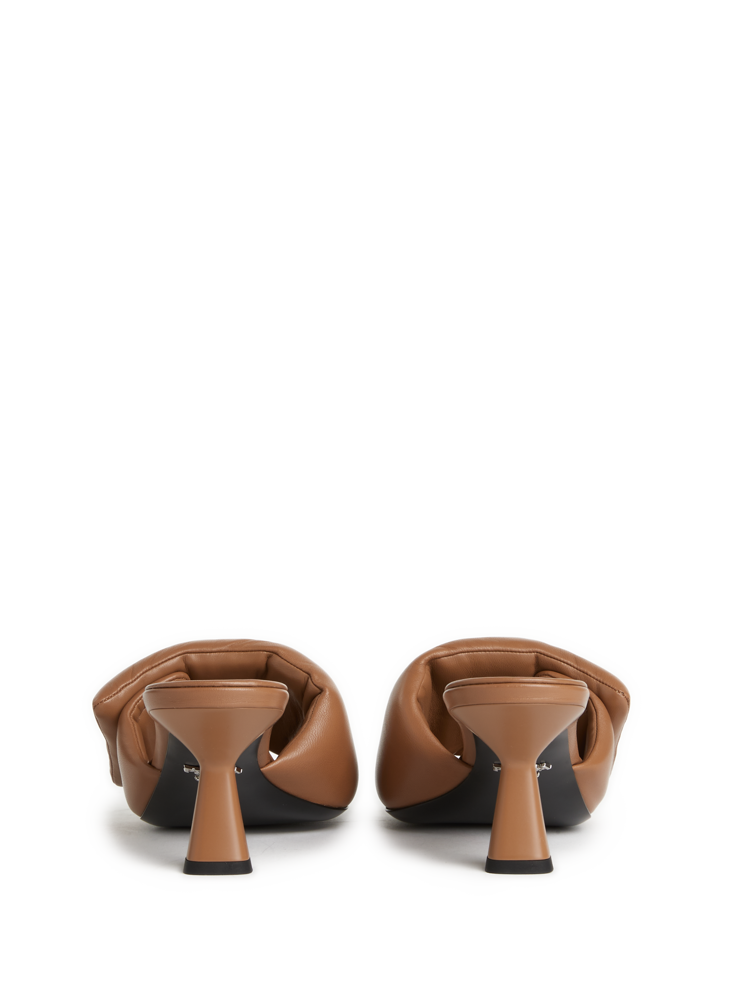 Leather mules PRADA Brown