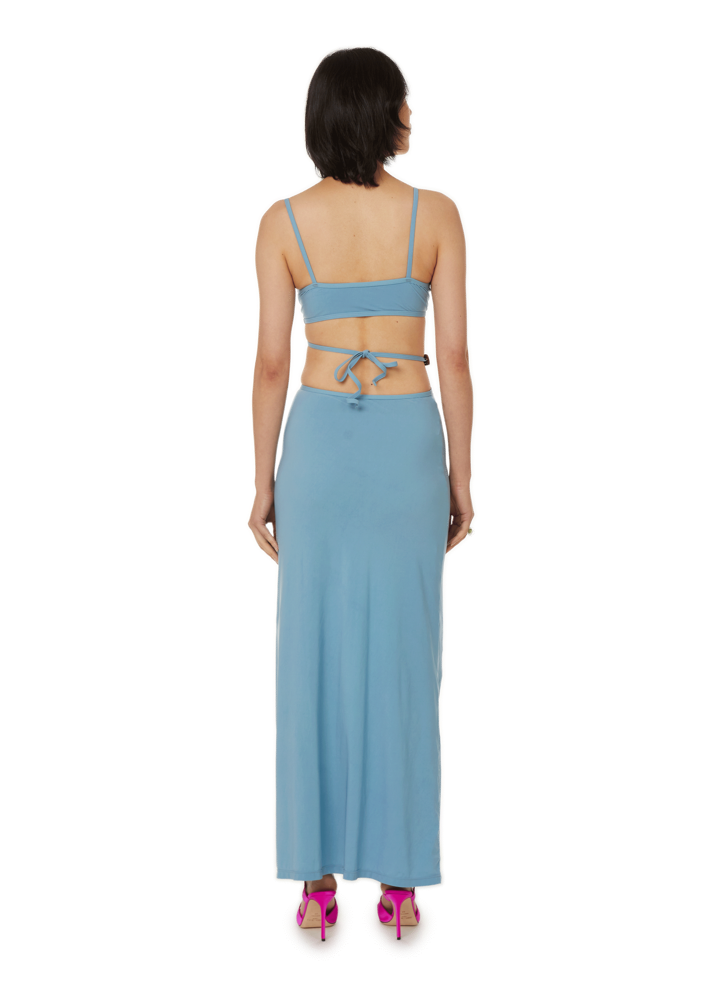 Robe longue avec découpe CHRISTOPHER ESBER No color