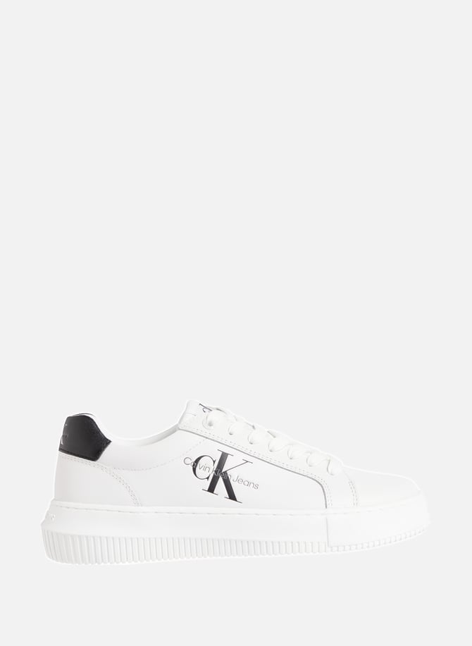 Basket calvin klein femme top argenté