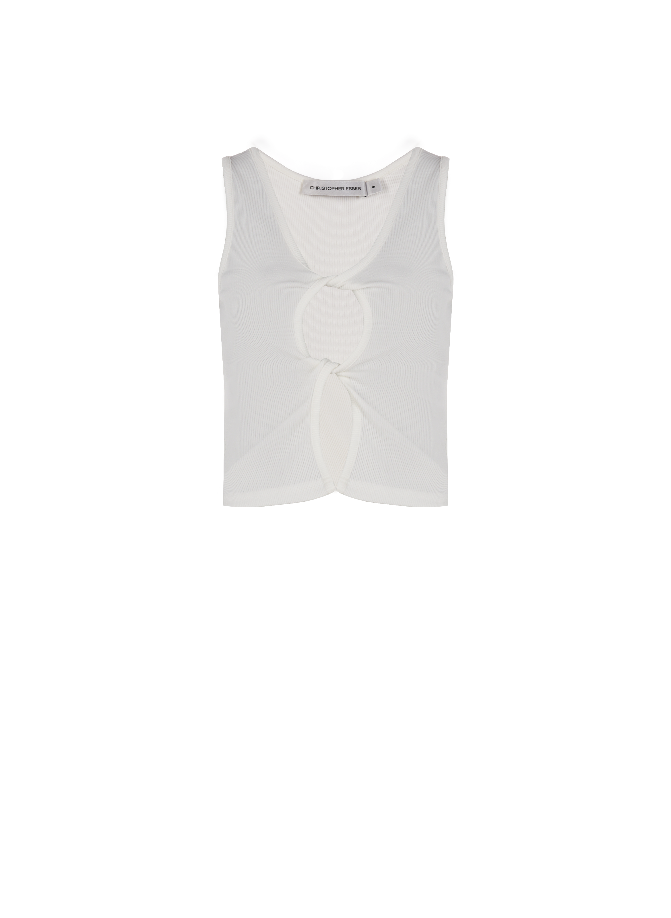 Top débardeur torsadé CHRISTOPHER ESBER Blanc