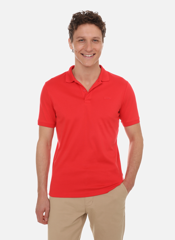 CALVIN KLEIN Cotton polo shirt  Red