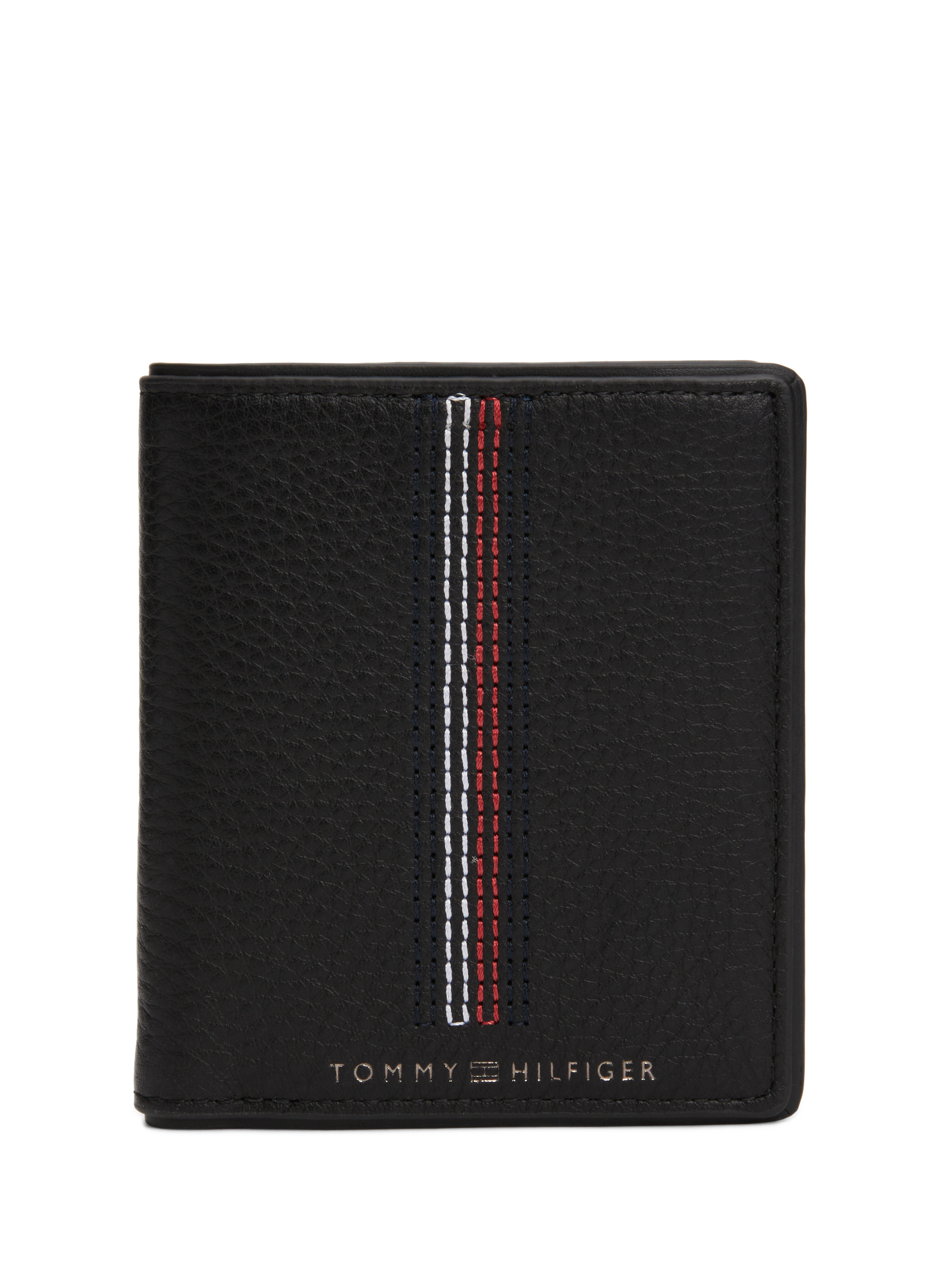 TOMMY HILFIGER Portefeuille en cuir grainé Noir