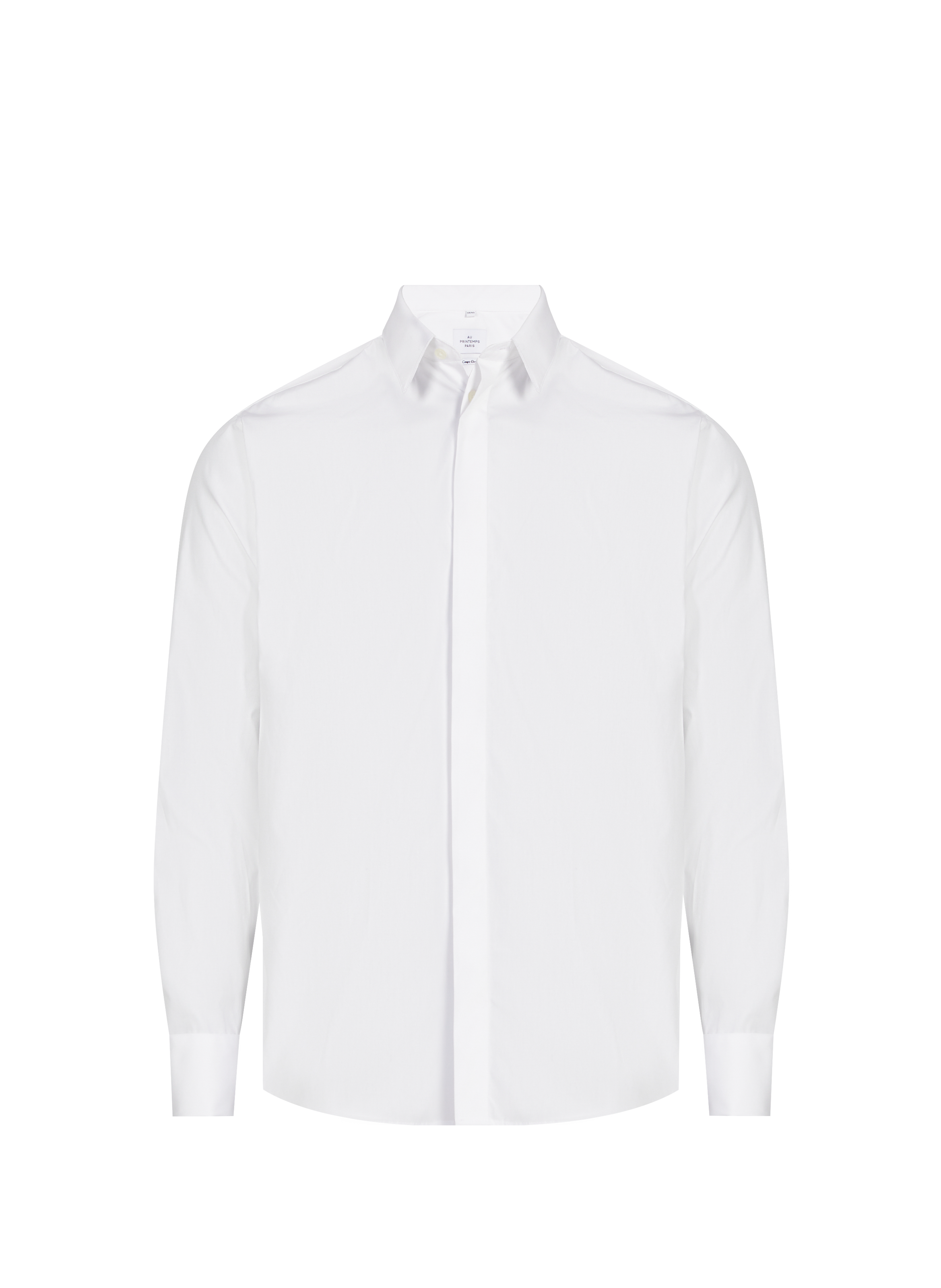 Straight shirt with concealed buttons Krave AU PRINTEMPS PARIS White