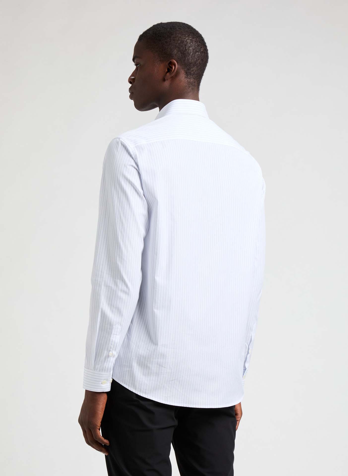 Chemise droite rayée Feus Bleu